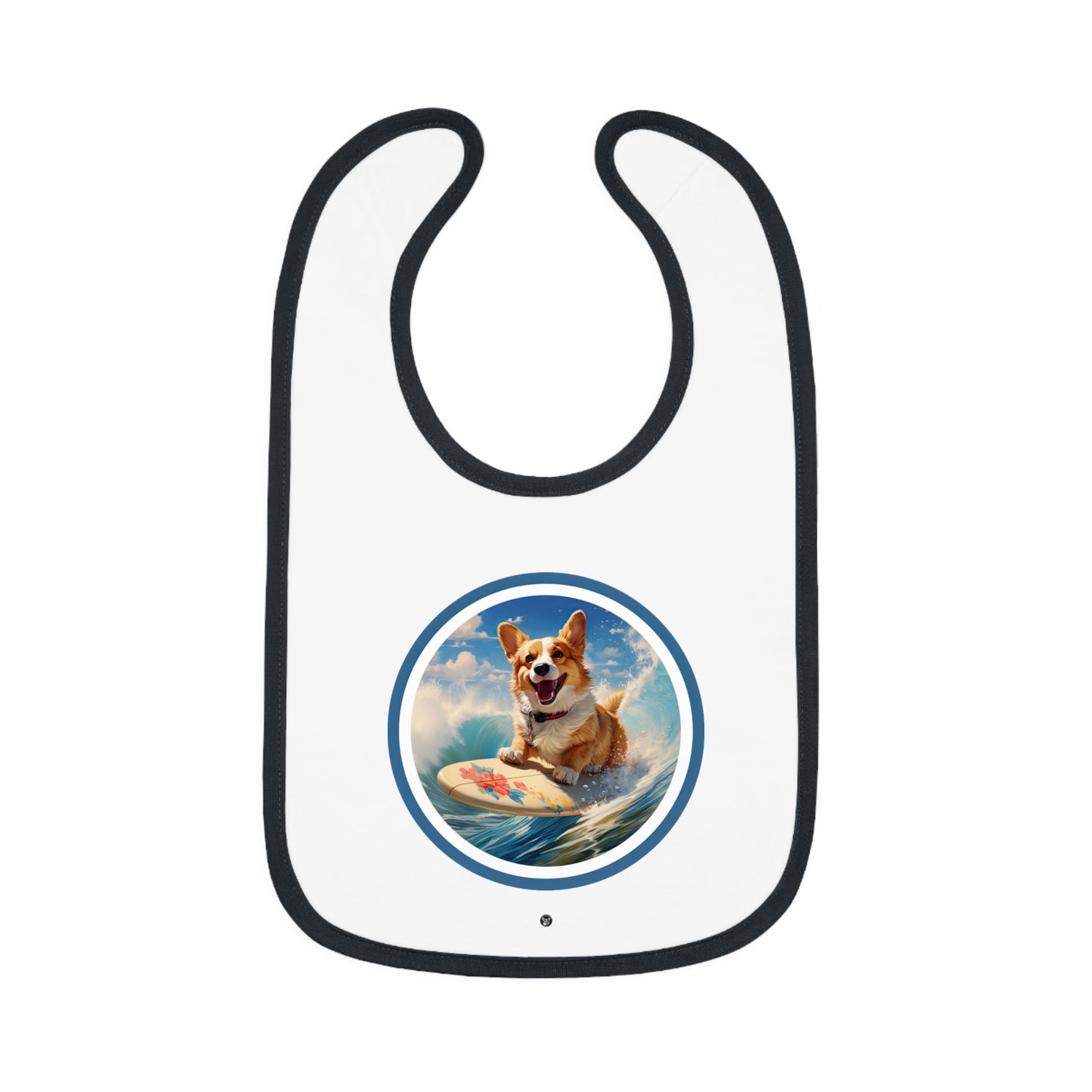 Cowabunga Corgi - Baby Bib