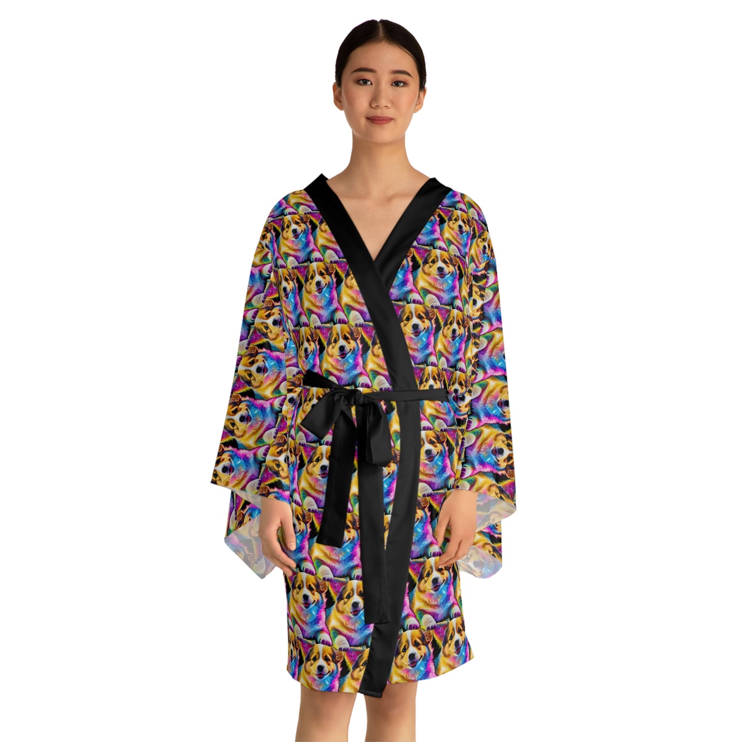 Colorful Corgi - Kimono Robe