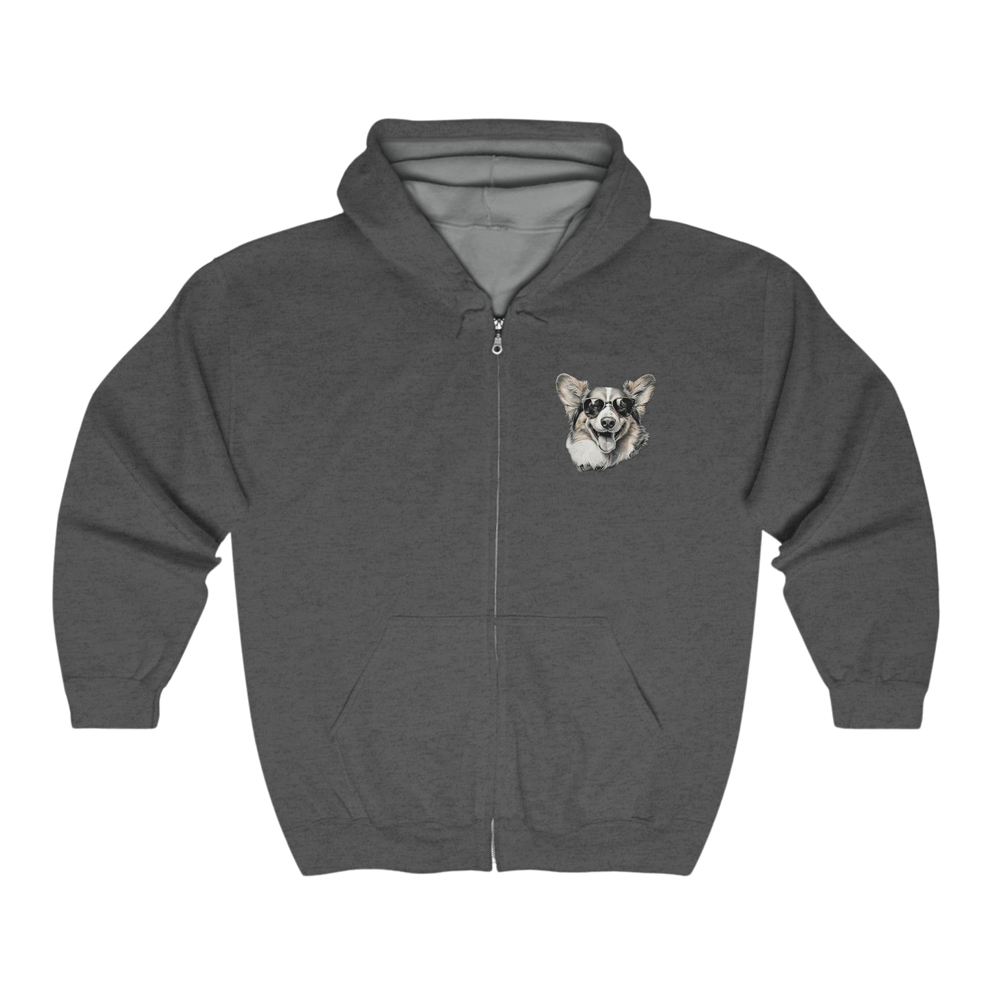Corgi Cool - Zip Hoodie