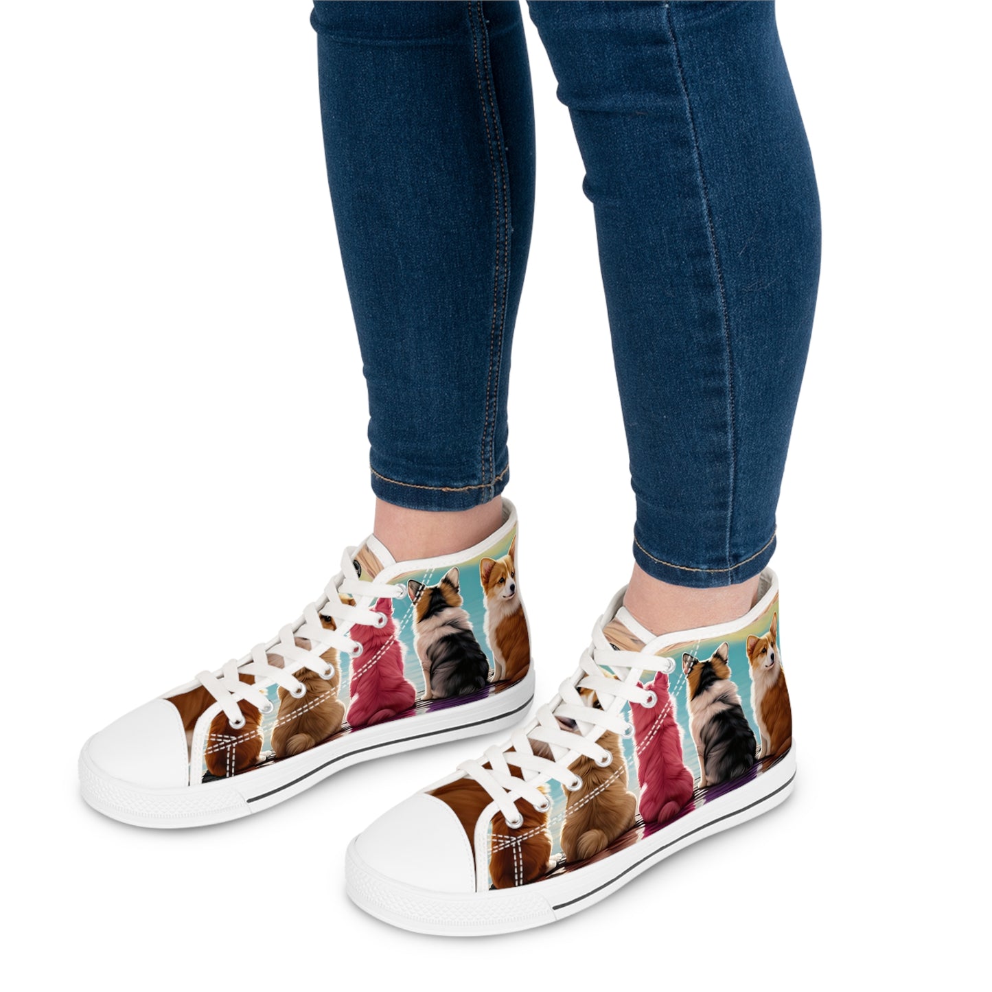 Corgi Lake - Women's High Top Sneakers