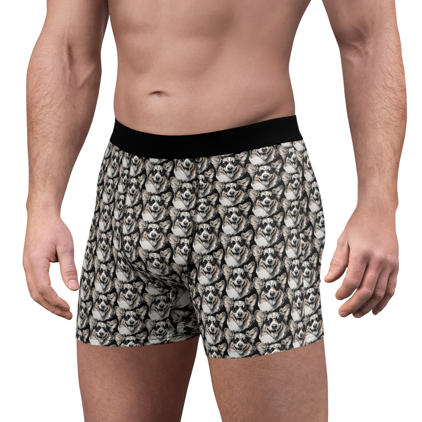 Corgi Cool Mosaic Boxer Briefs