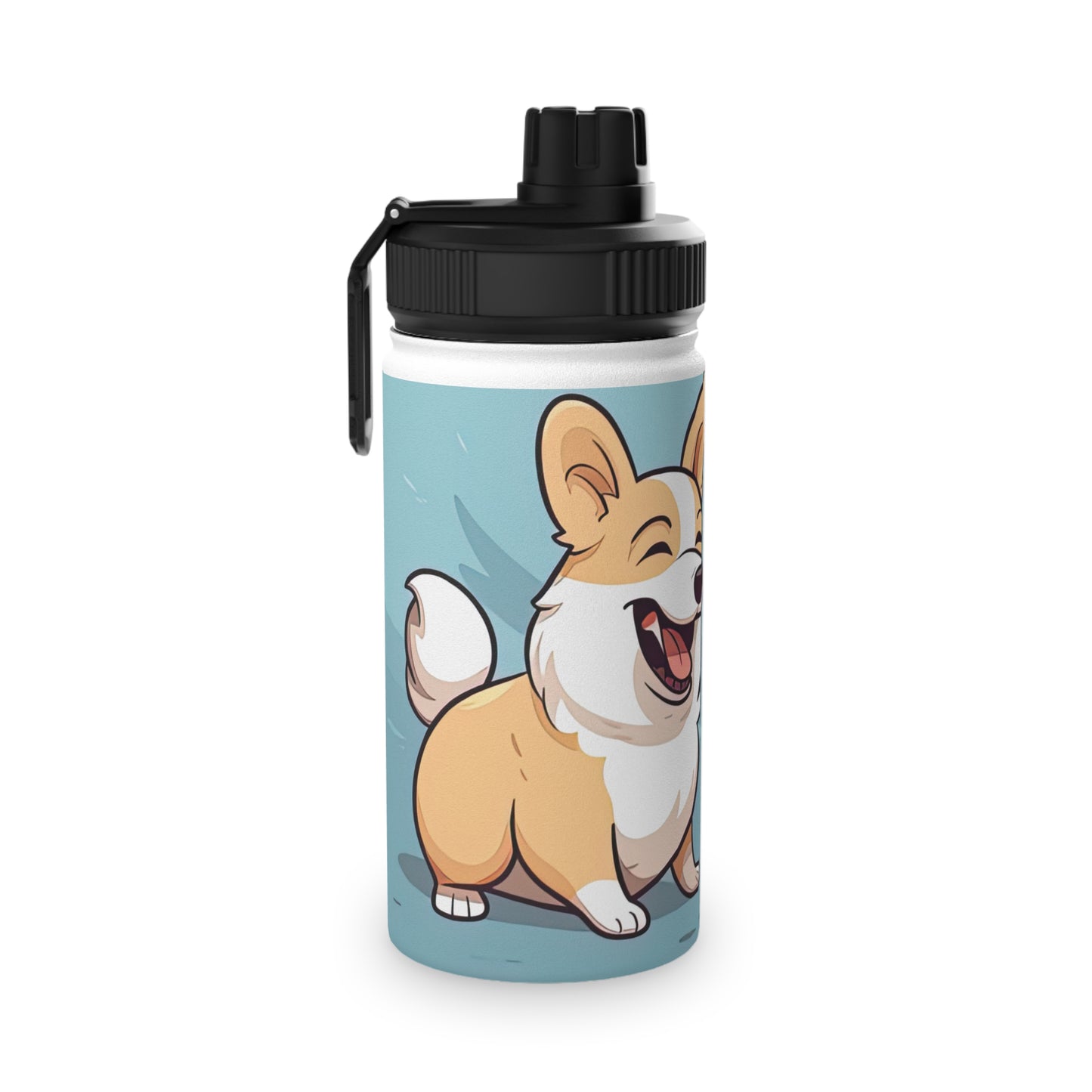 Corgi Couple - Water Bottle with Sport Lid
