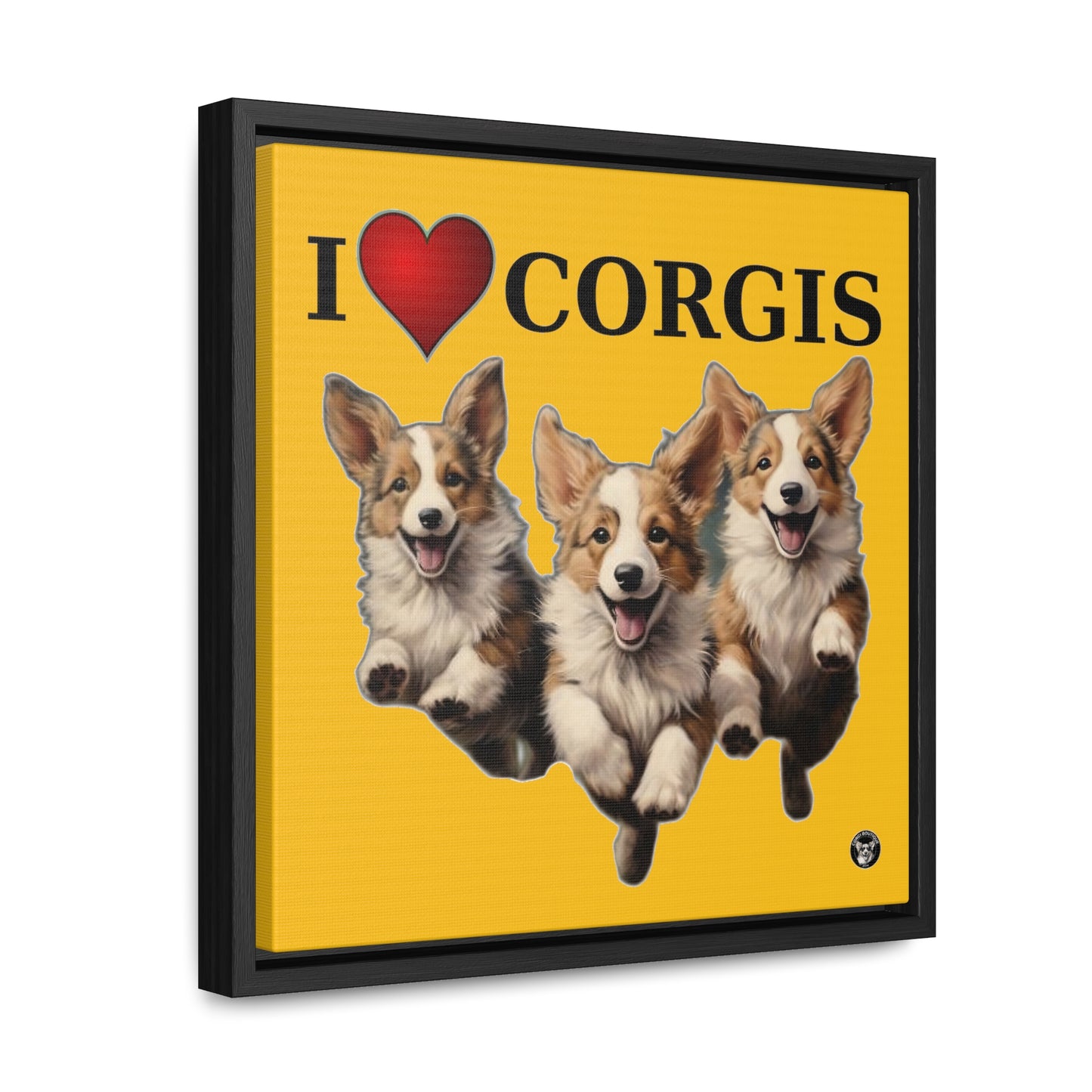 I Heart Corgis - Framed on Canvas