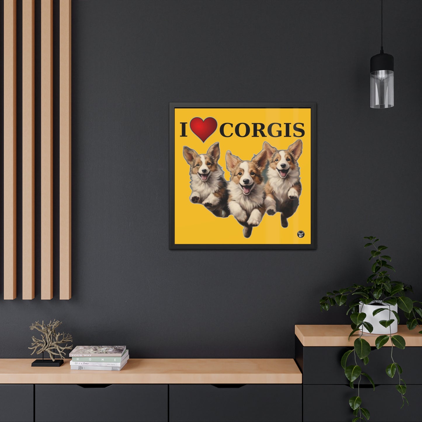 I Heart Corgis - Framed Print