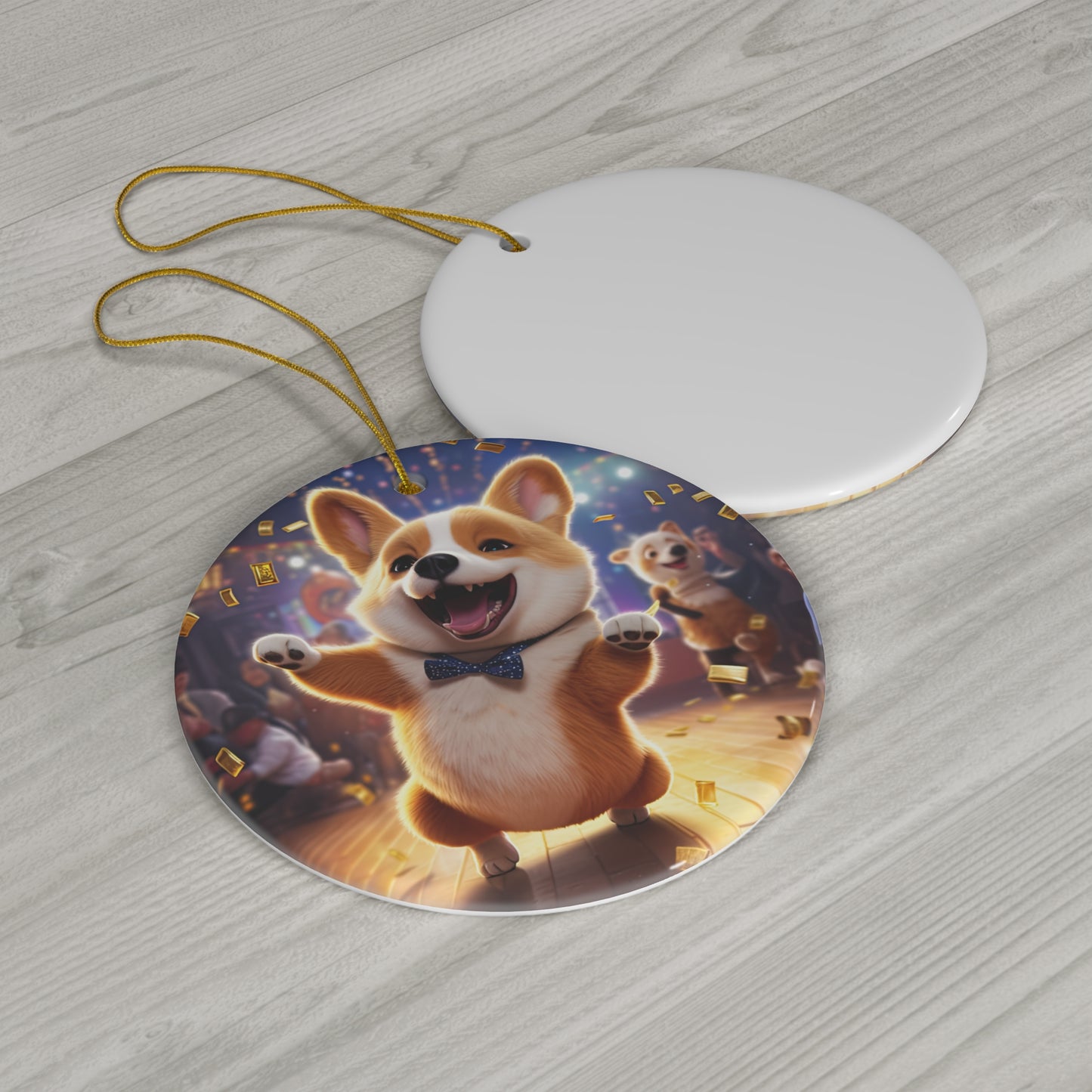 Party Pup - Ceramic Ornament