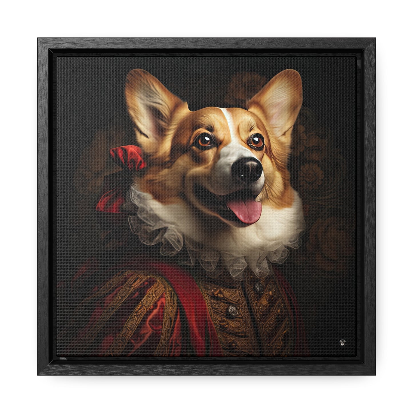 Renaissance Corgi - Framed on Canvas