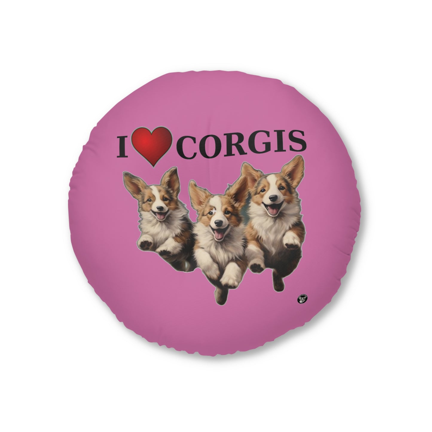 I Heart Corgis in Pink - Floor Pillow