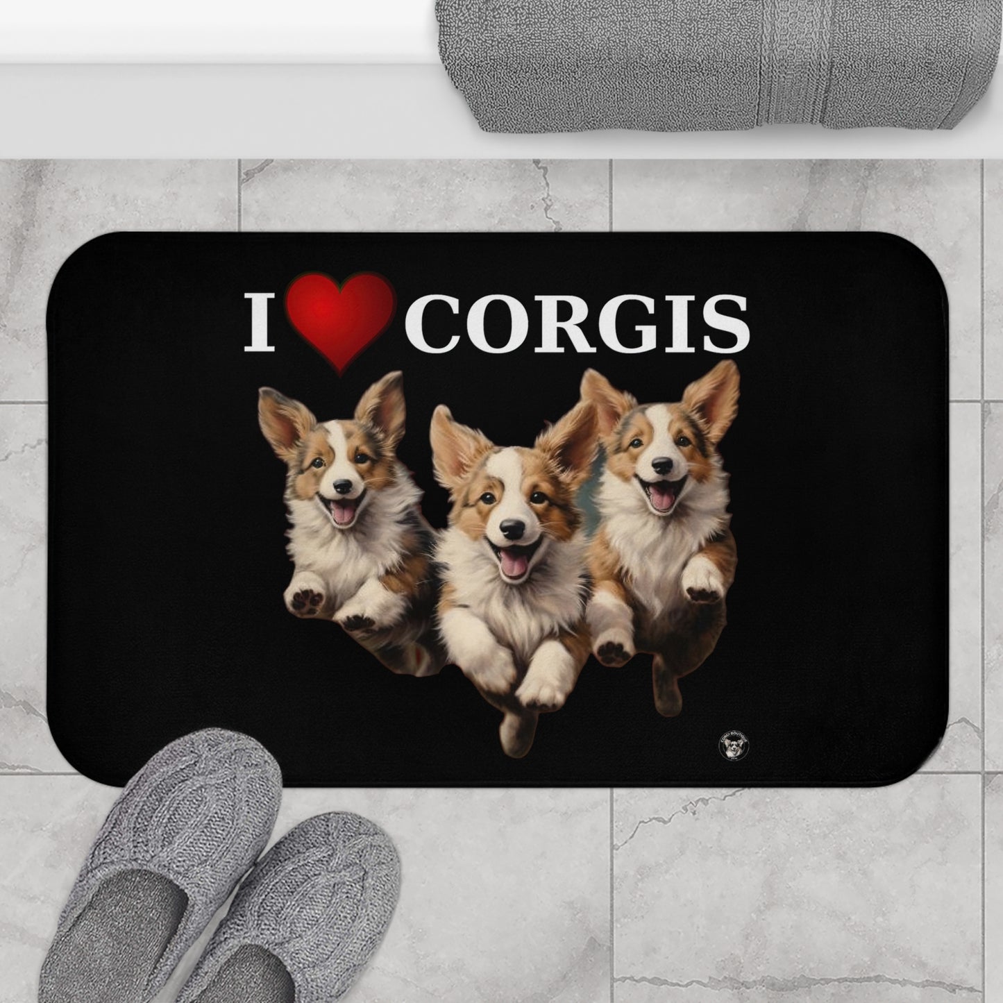 I Heart Corgis - Bath Mat