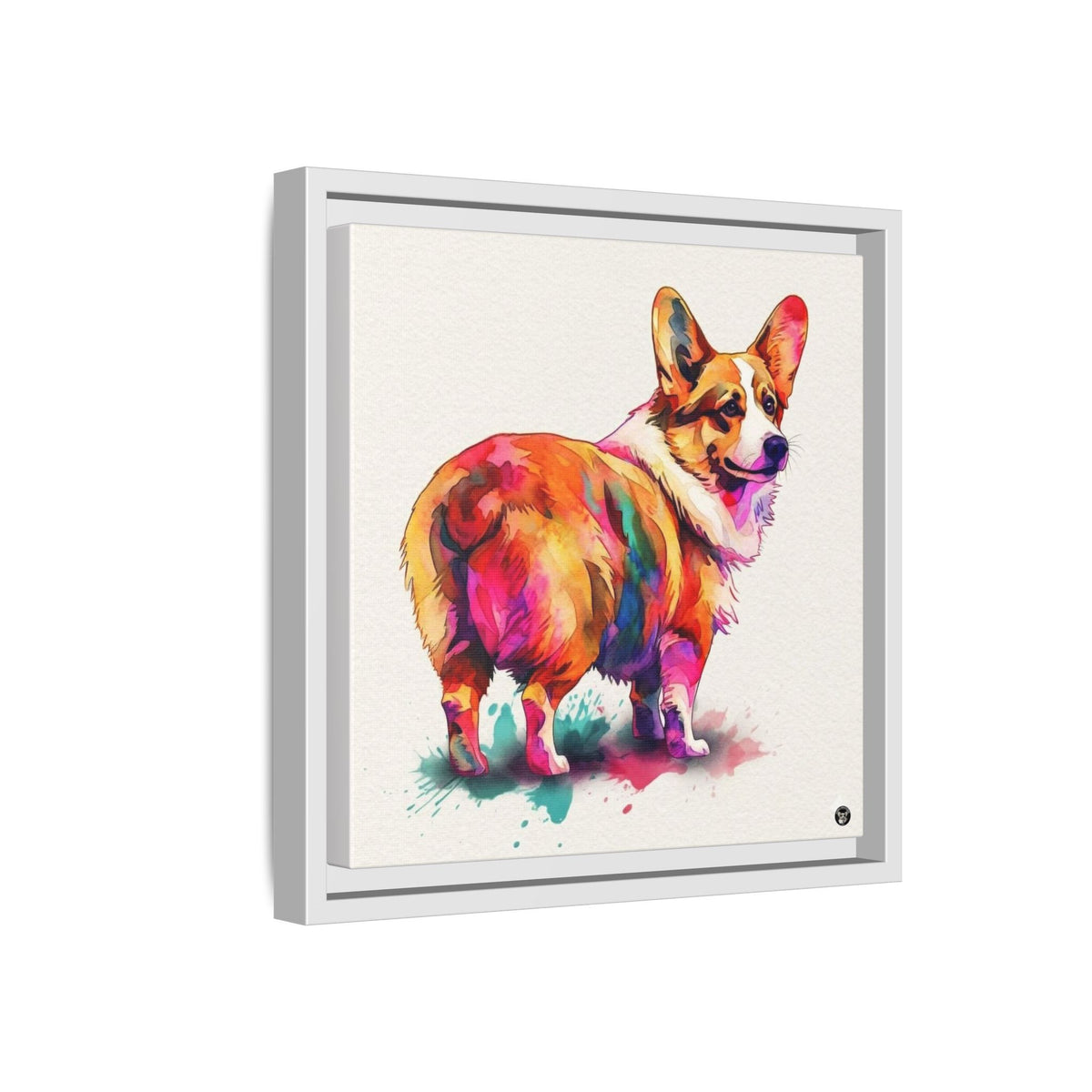 Motley Corgi on Canvas