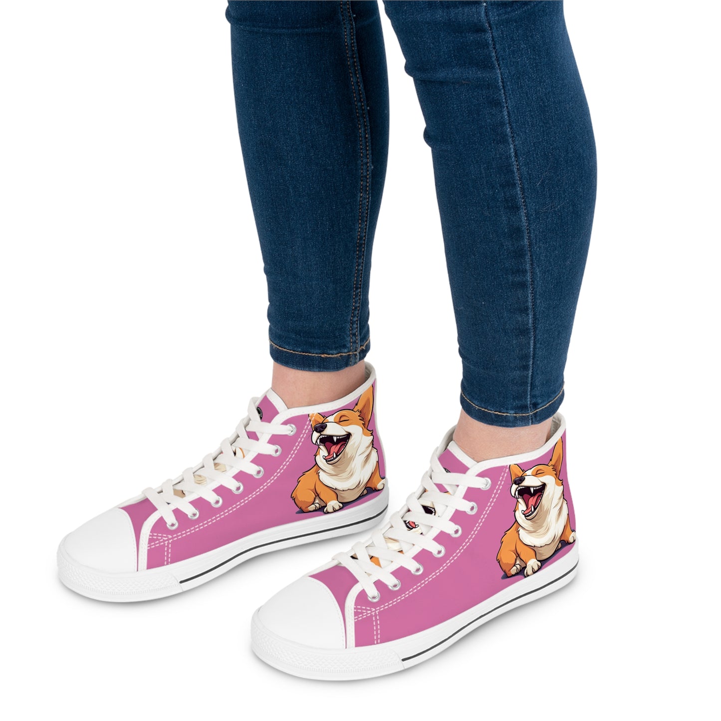 Comical Corgi - Women's High Top Sneakers