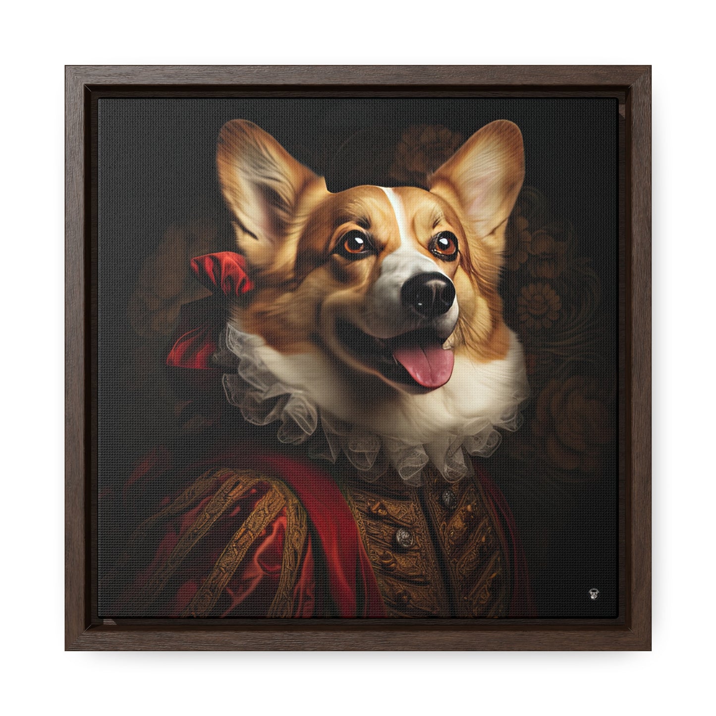 Renaissance Corgi - Framed on Canvas