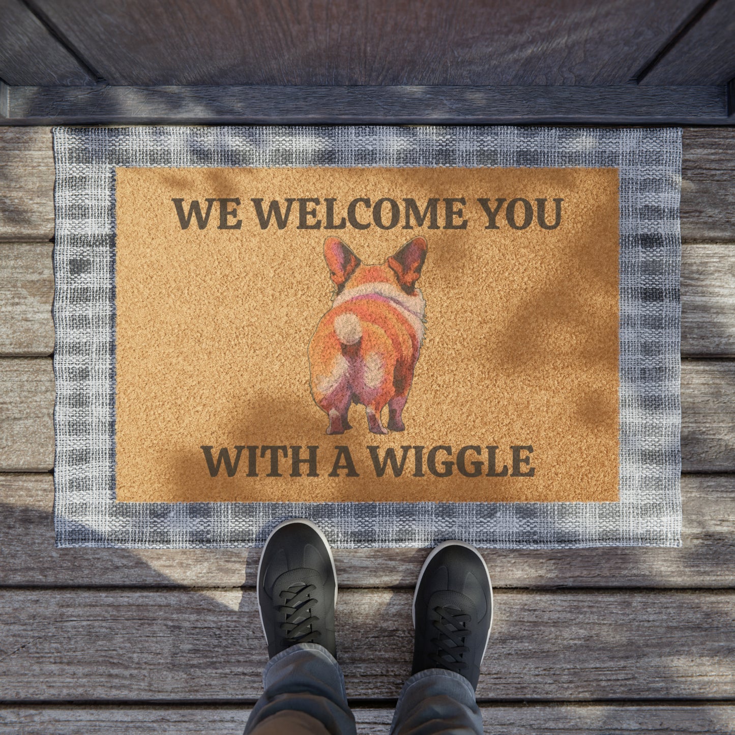 Welcome Wiggle/Corgi Butt - Doormat