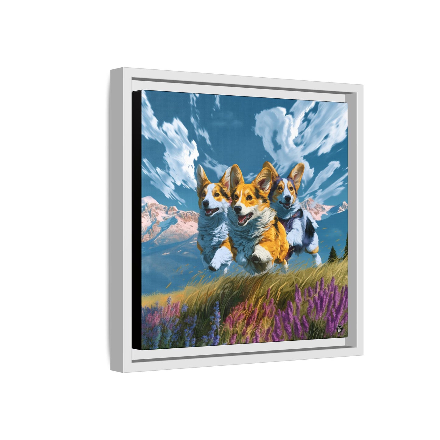 Corgi Racers on Canvas
