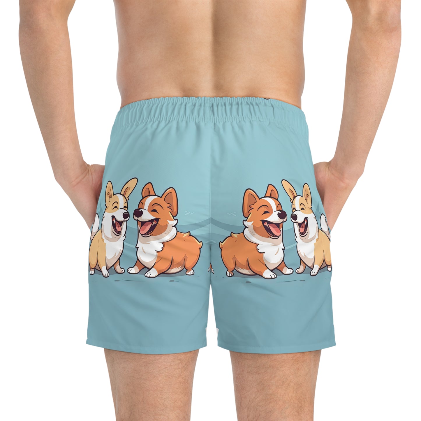 Corgi Couple - Swim Trunks