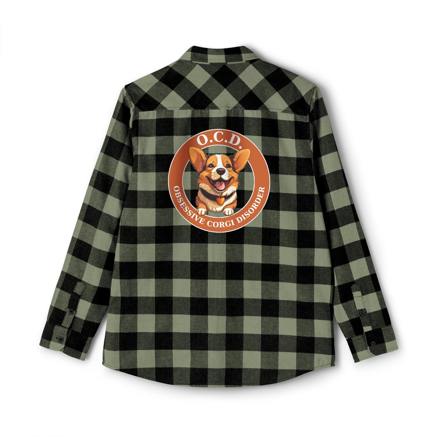 O.C.D. Obsessive Corgi Disorder - Flannel Shirt