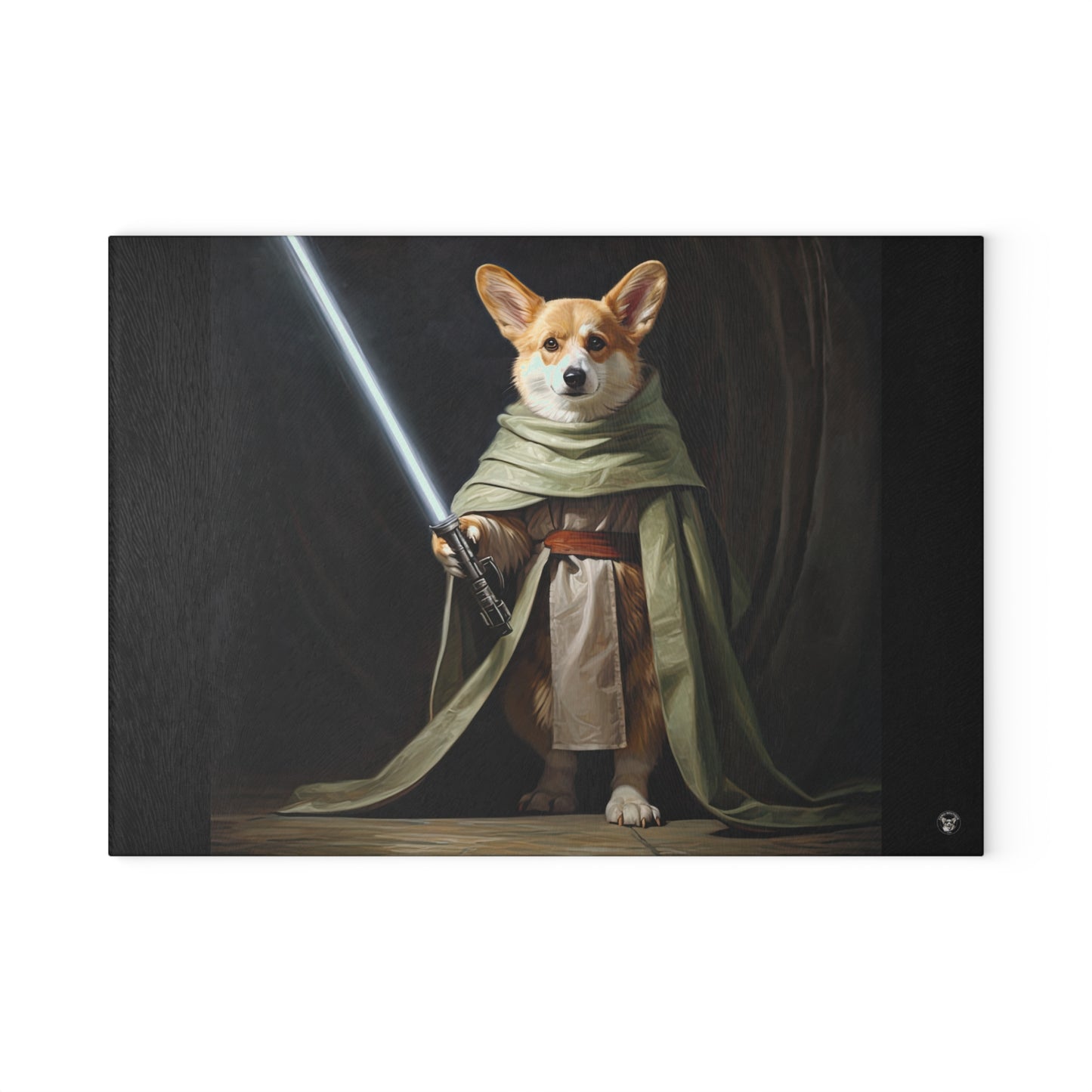 Jedi Corgi - Glass Cutting Board