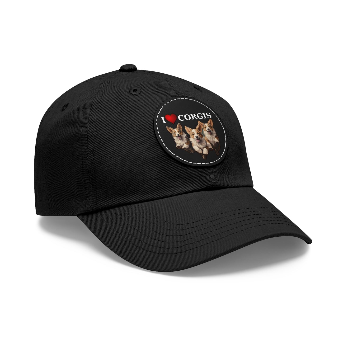 I Heart Corgis - Cap with Leather Patch