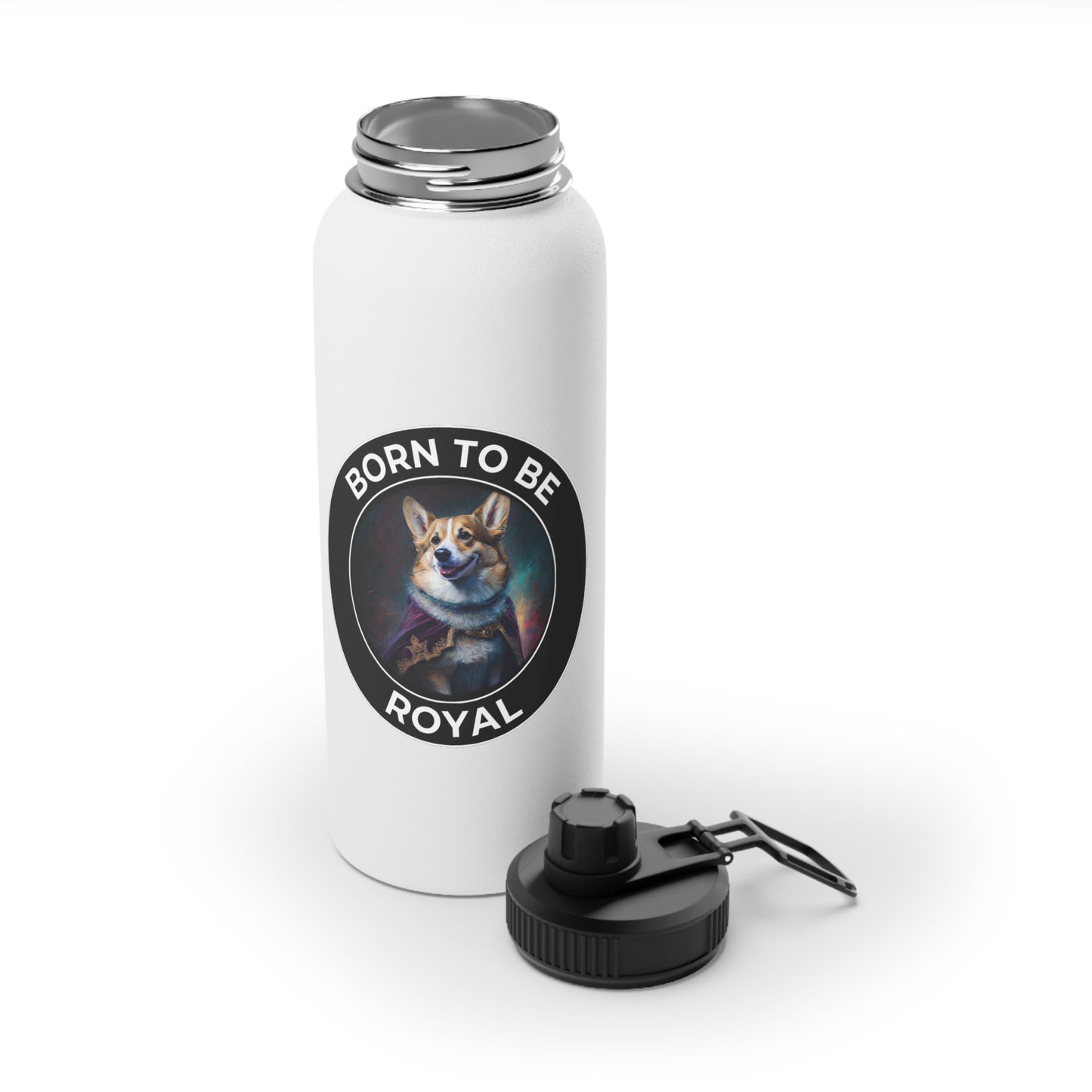 Born To Be Royal - Water Bottle with Sport Lid