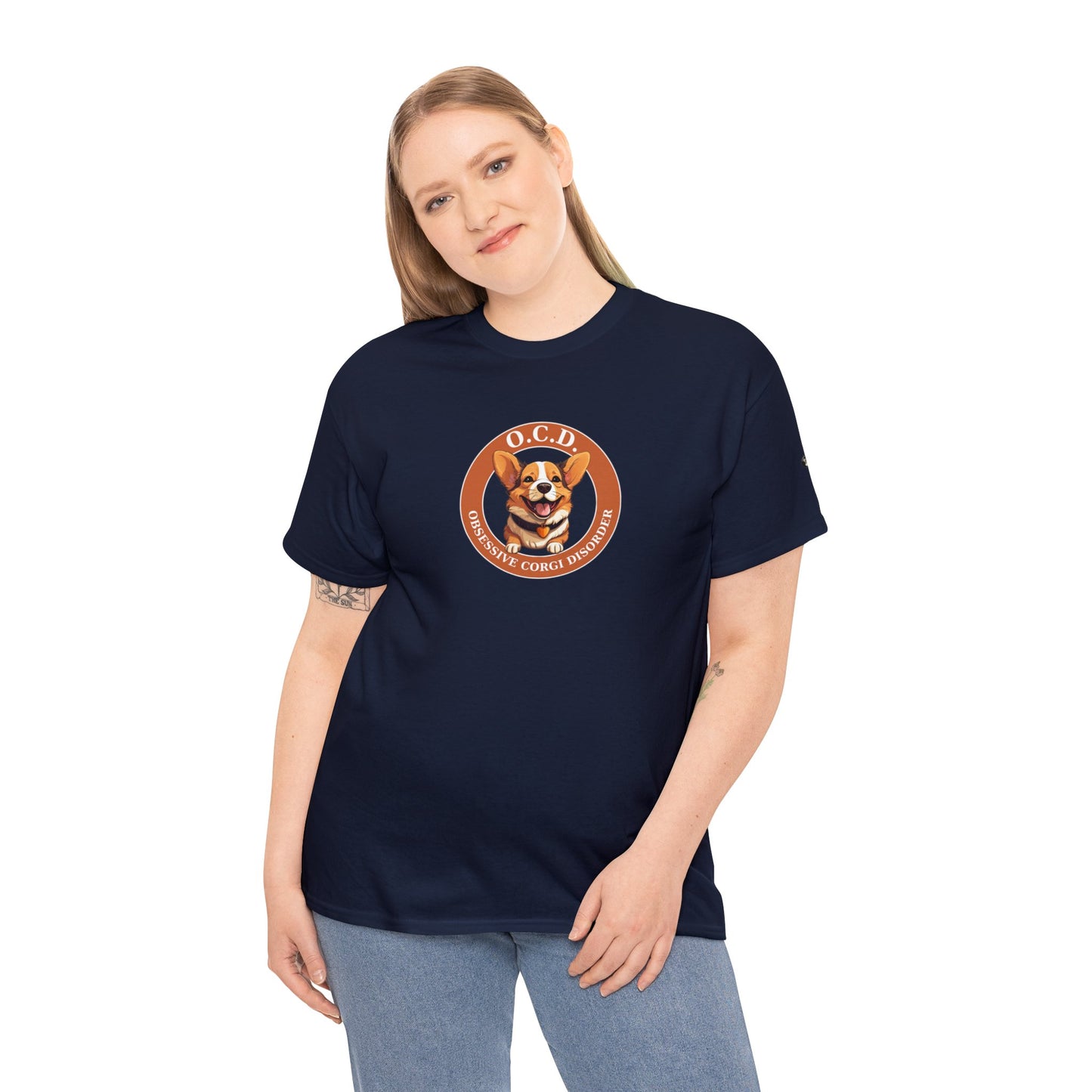 O.C.D. Obsessive Corgi Disorder - Unisex Heavy Cotton Tee