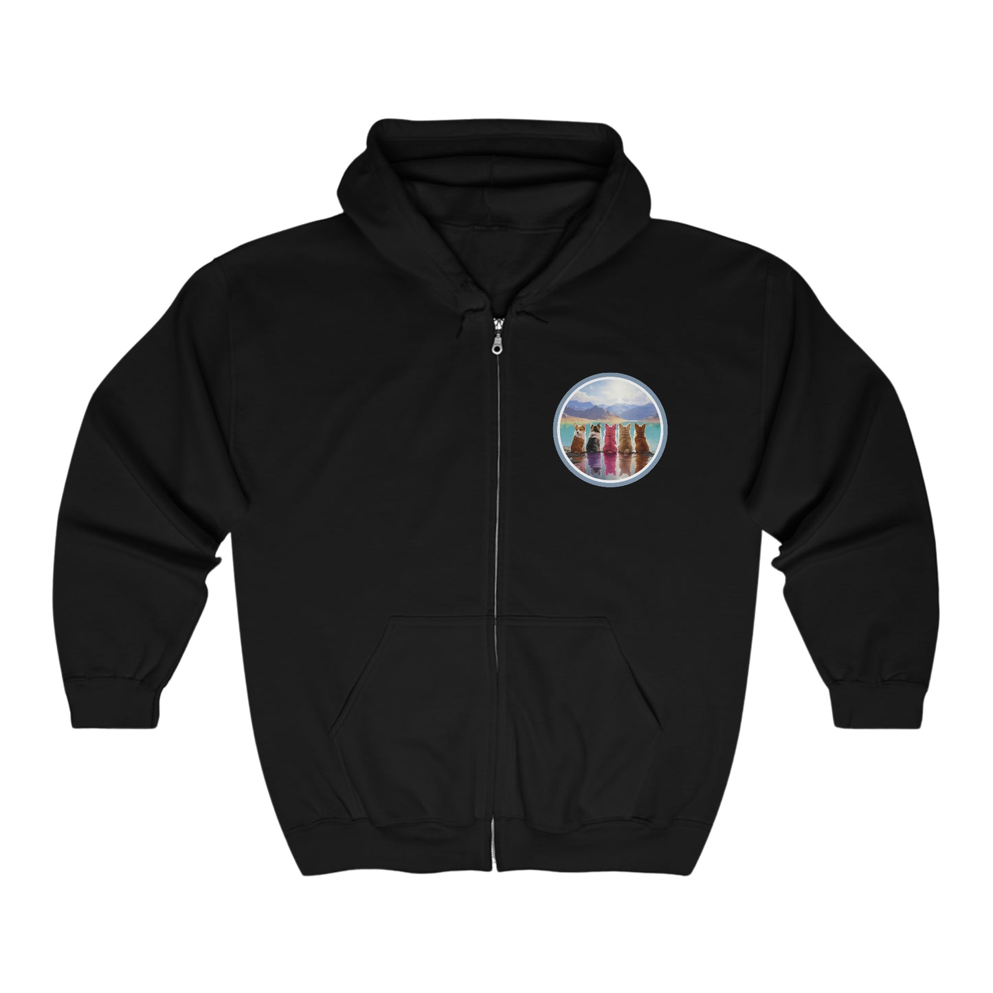 Corgi Lake - Zip Hoodie