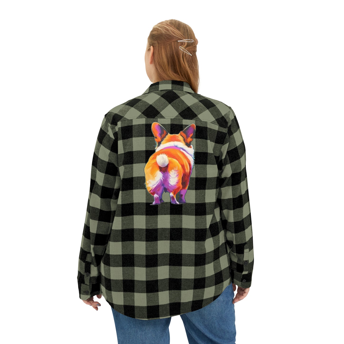 Corgi Butt - Flannel Shirt
