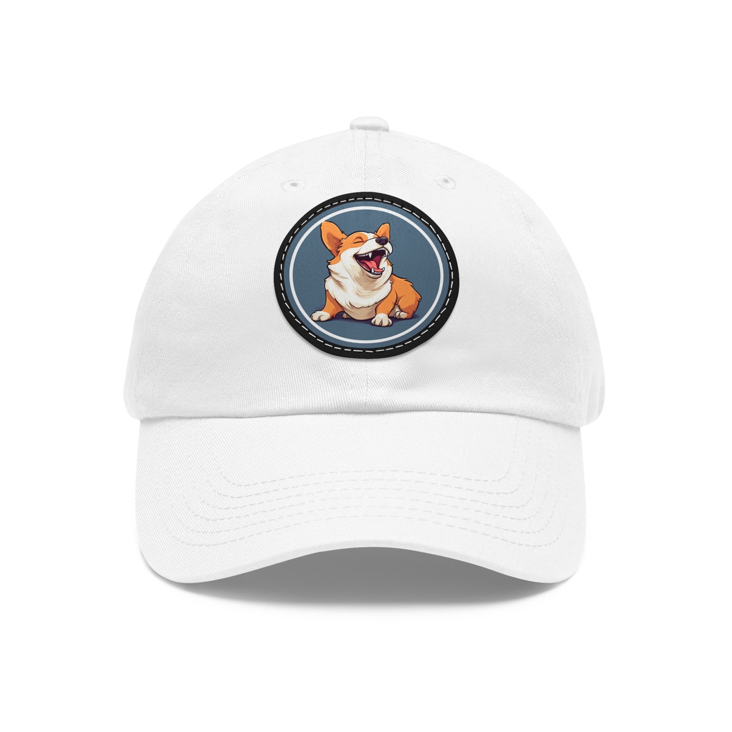 Comical Corgi - Cap with Leather Patch