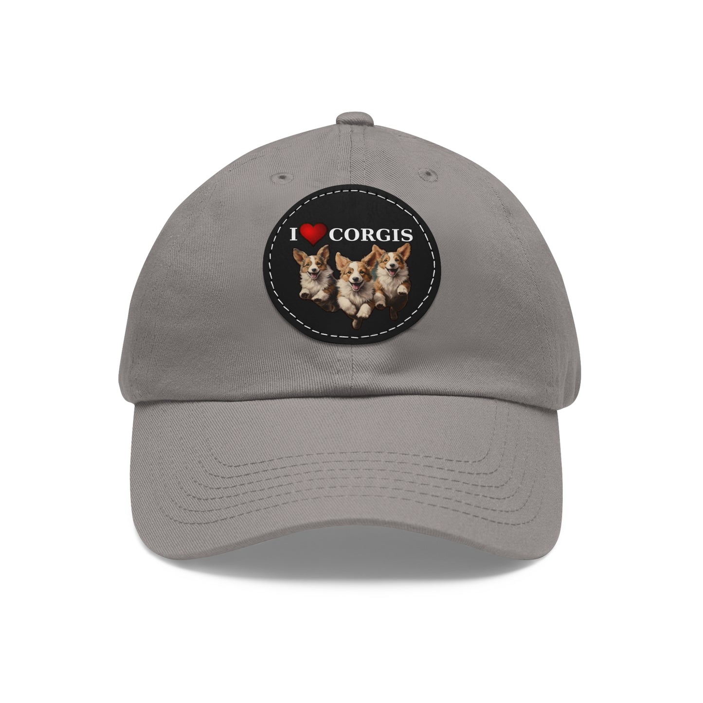 I Heart Corgis - Cap with Leather Patch