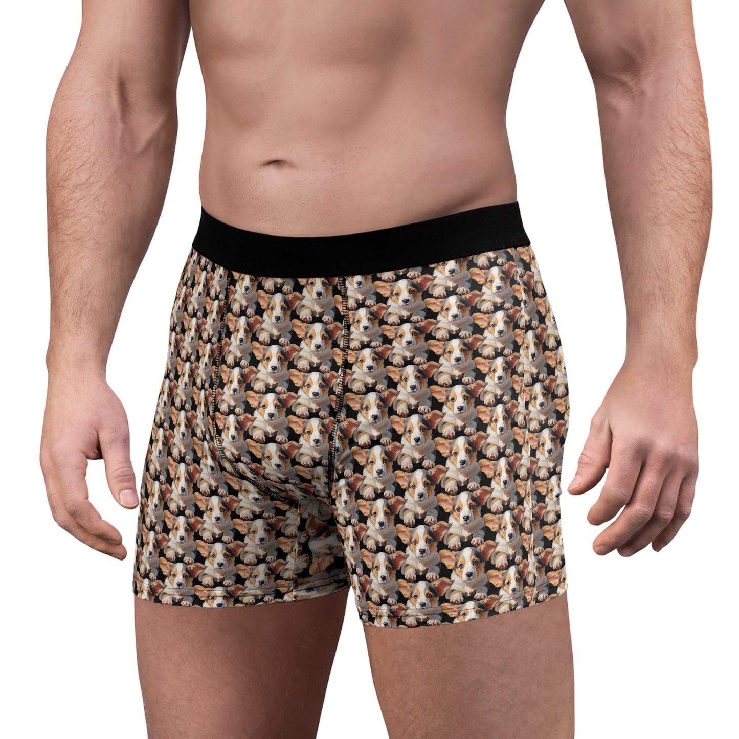 Puppy Portrait Mosaic Boxer Briefs