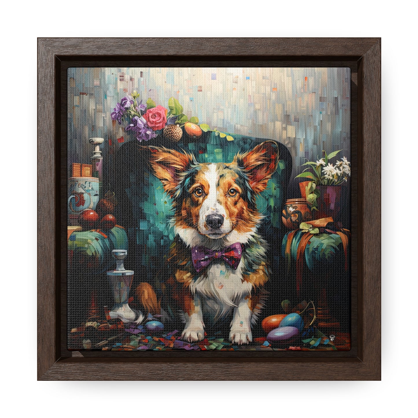 Formal Corgi - Framed on Canvas