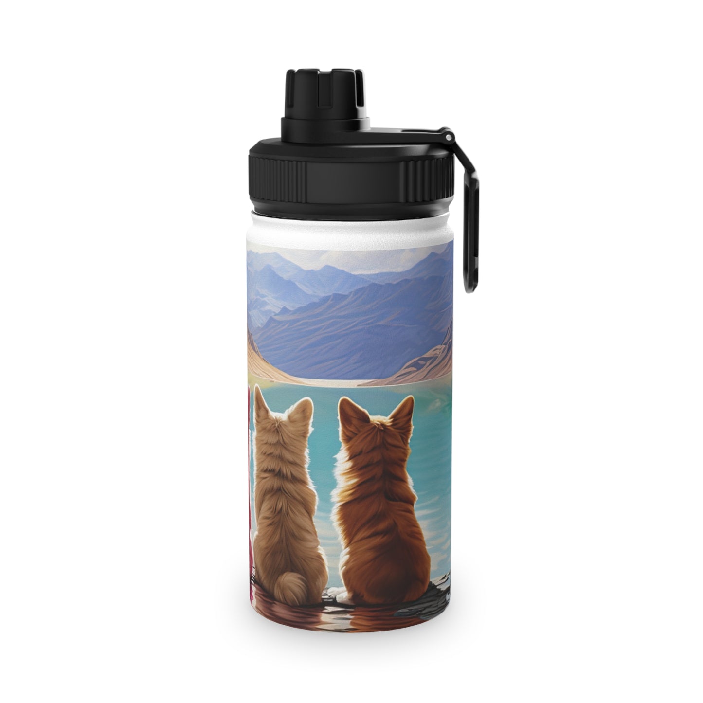 Corgi Lake - Water Bottle with Sport Lid