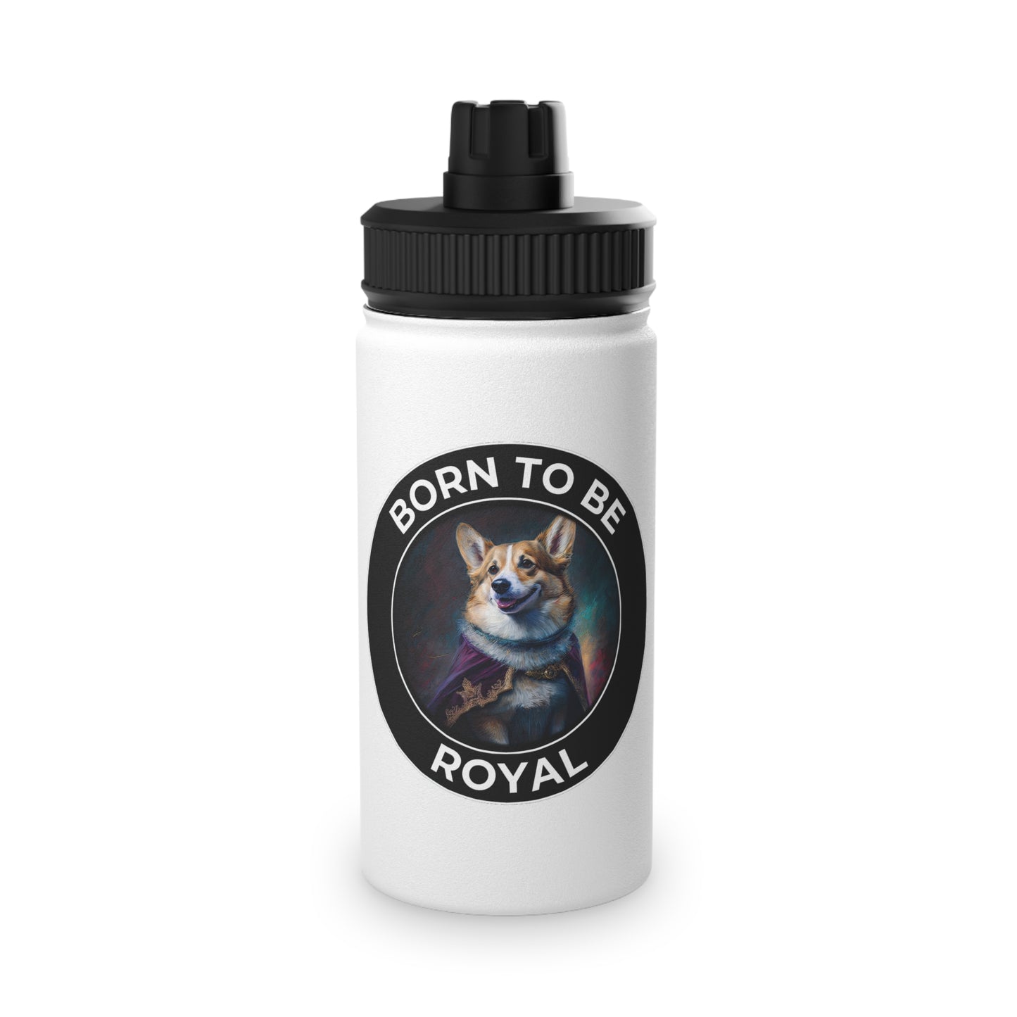 Born To Be Royal - Water Bottle with Sport Lid