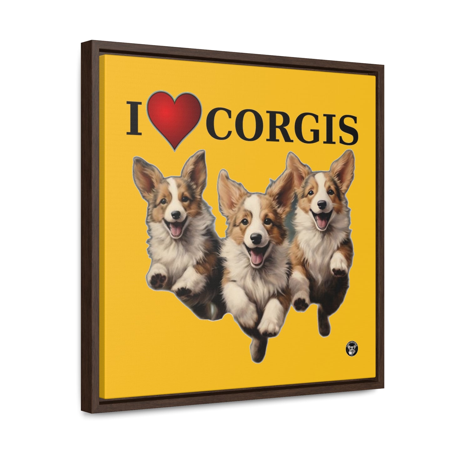 I Heart Corgis - Framed on Canvas