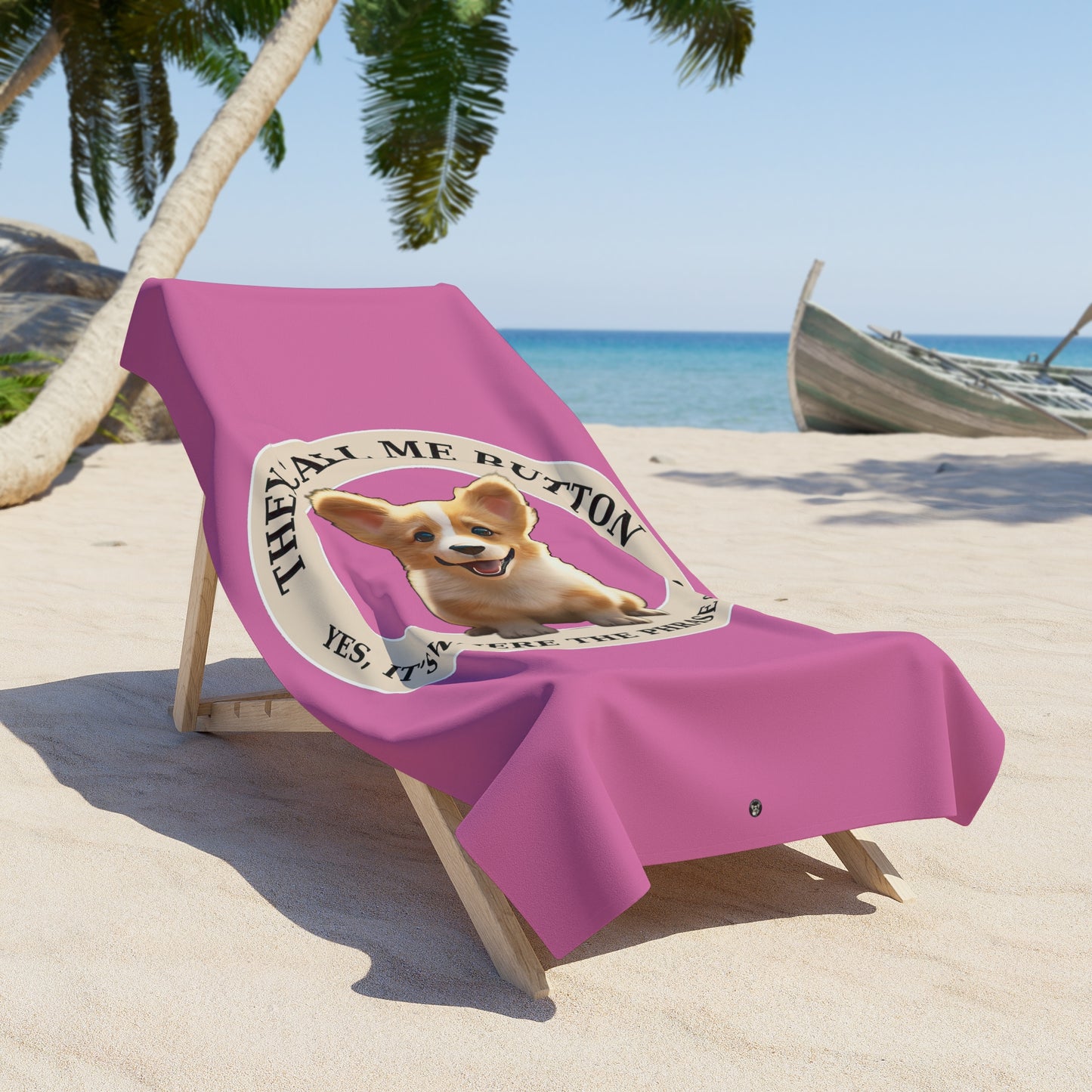 Cute as a Button - Beach Towel