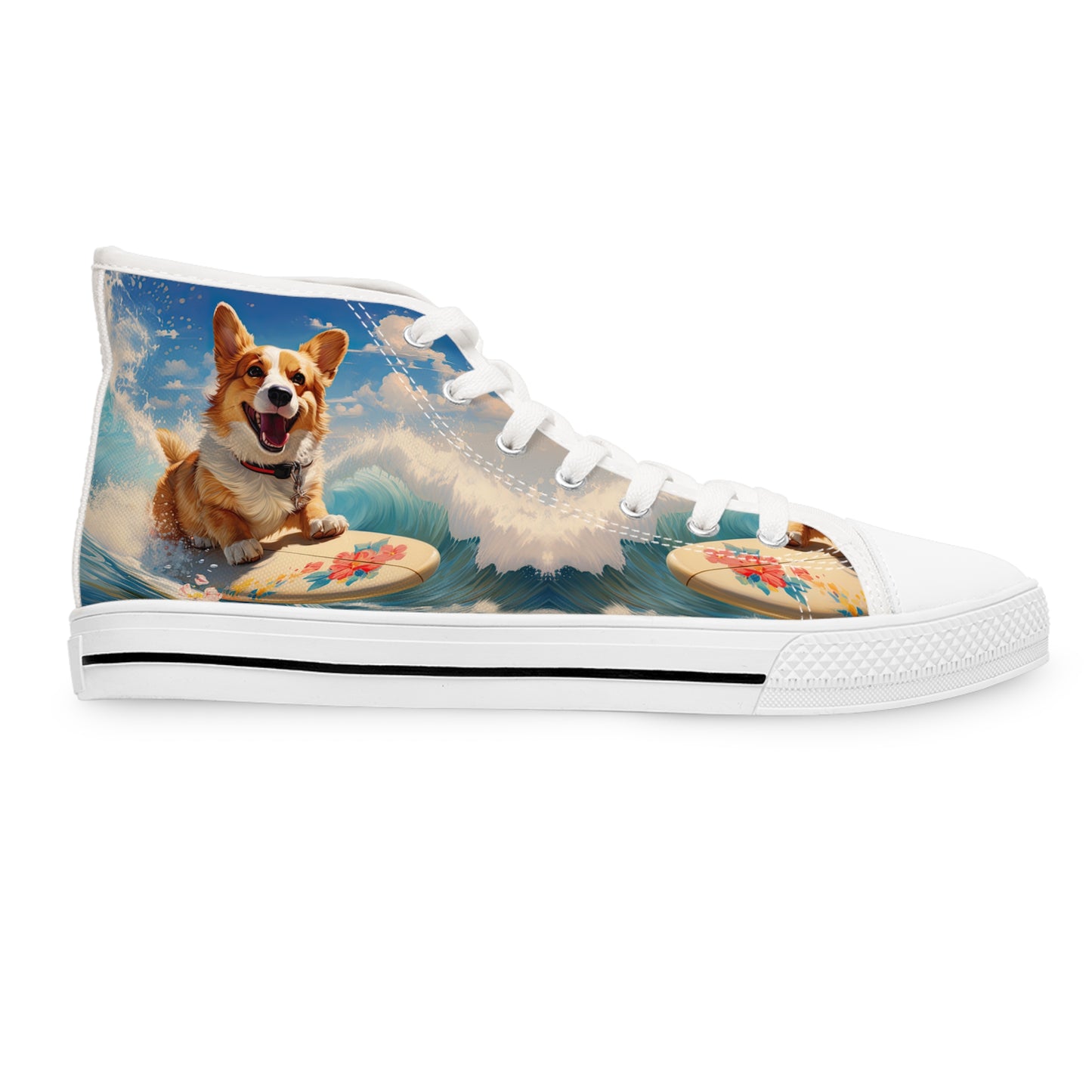 Cowabunga Corgi - Women's High Top Sneakers