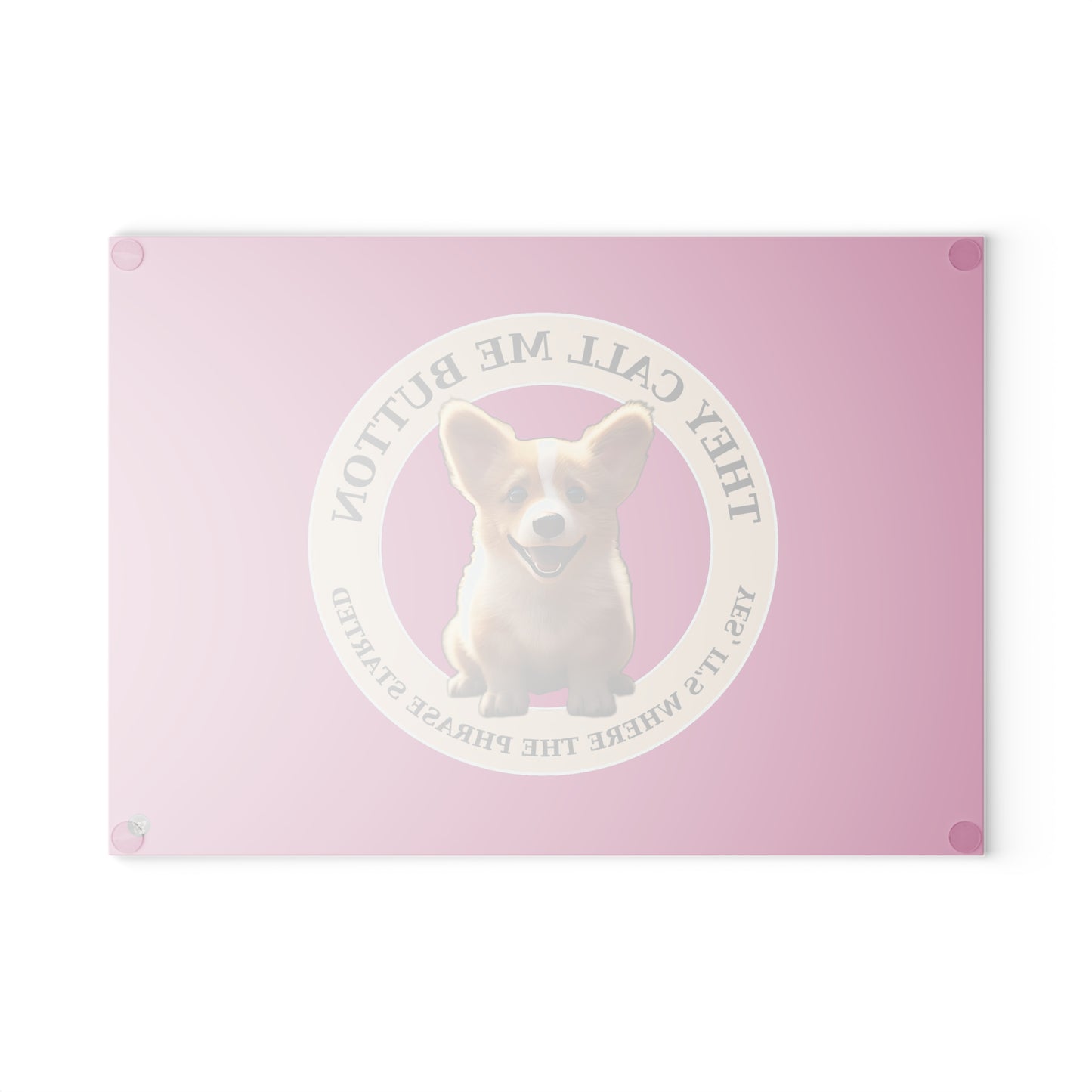 Cute as a Button - Glass Cutting Board