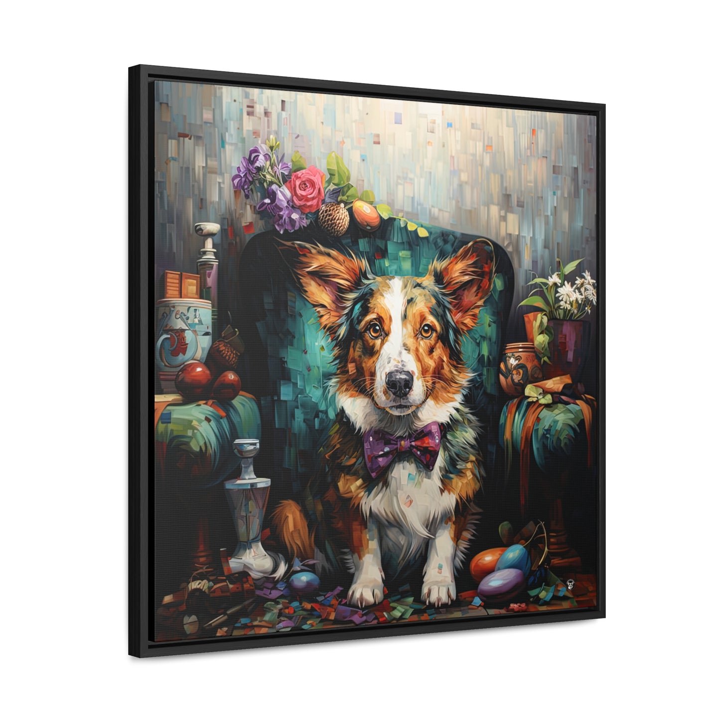 Formal Corgi - Framed on Canvas