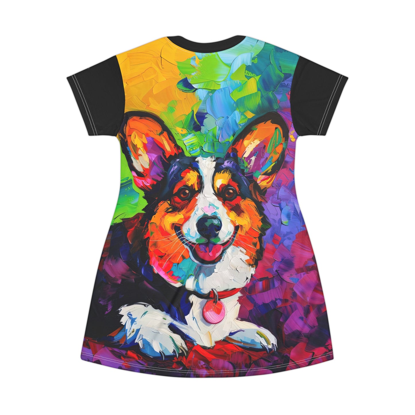 Colorful Cardigan - T-Shirt Dress