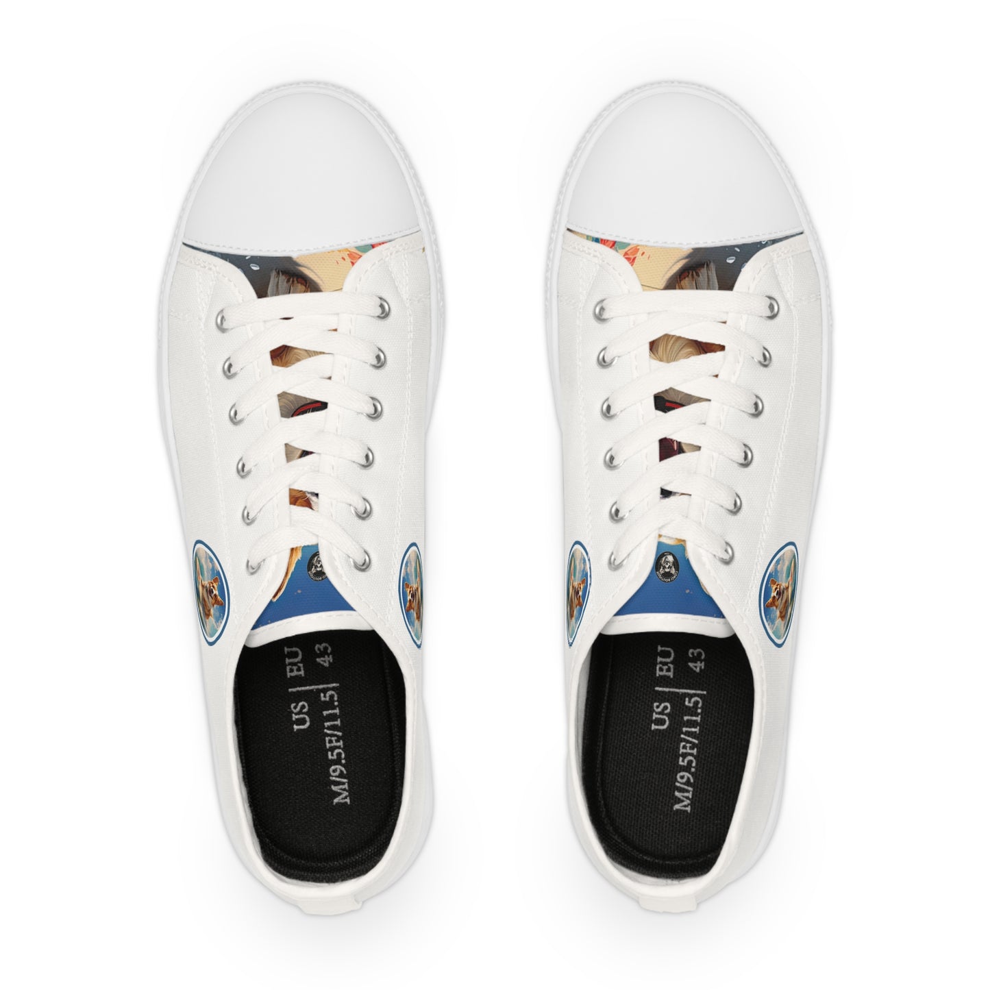 Cowabunga Corgi - Men's Low Top Sneakers