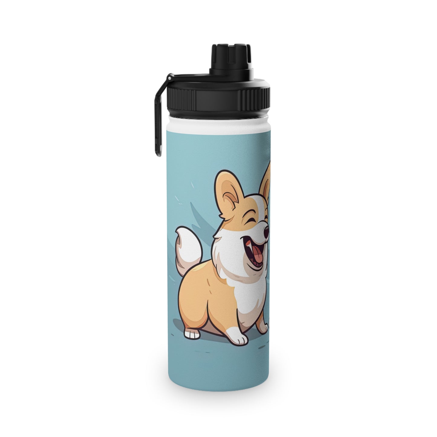 Corgi Couple - Water Bottle with Sport Lid