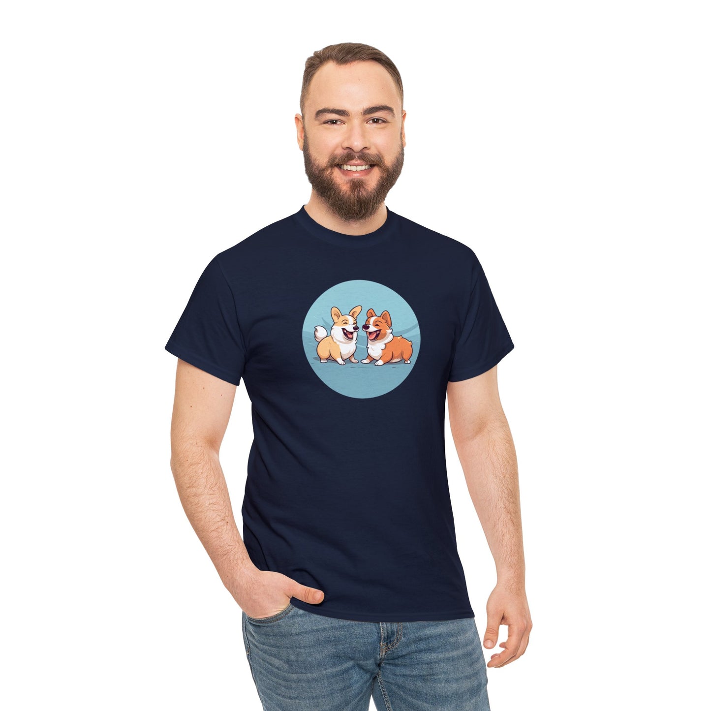 Corgi Couple - Unisex Heavy Cotton Tee