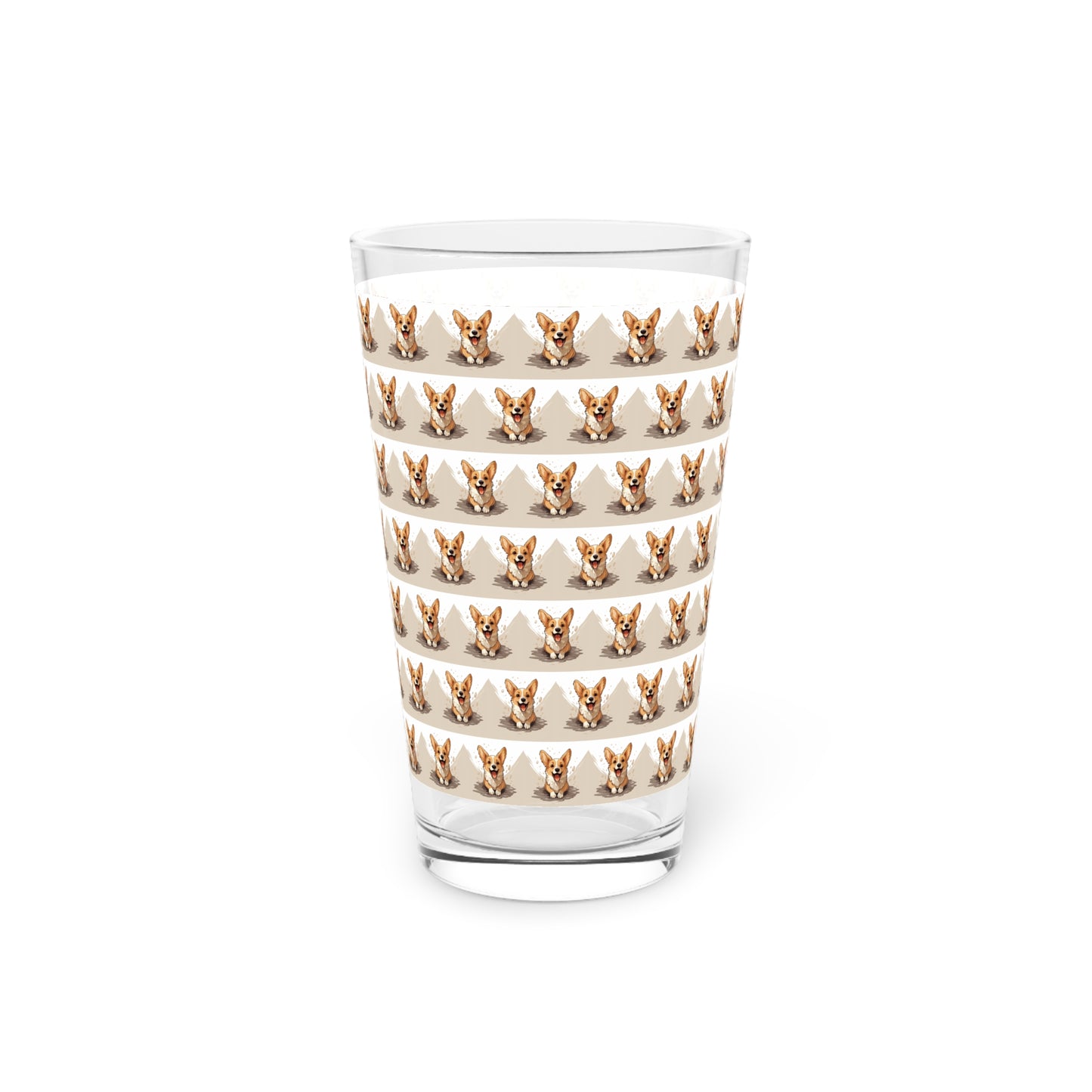 Corgi Cuteness Mosaic - Pint Glass