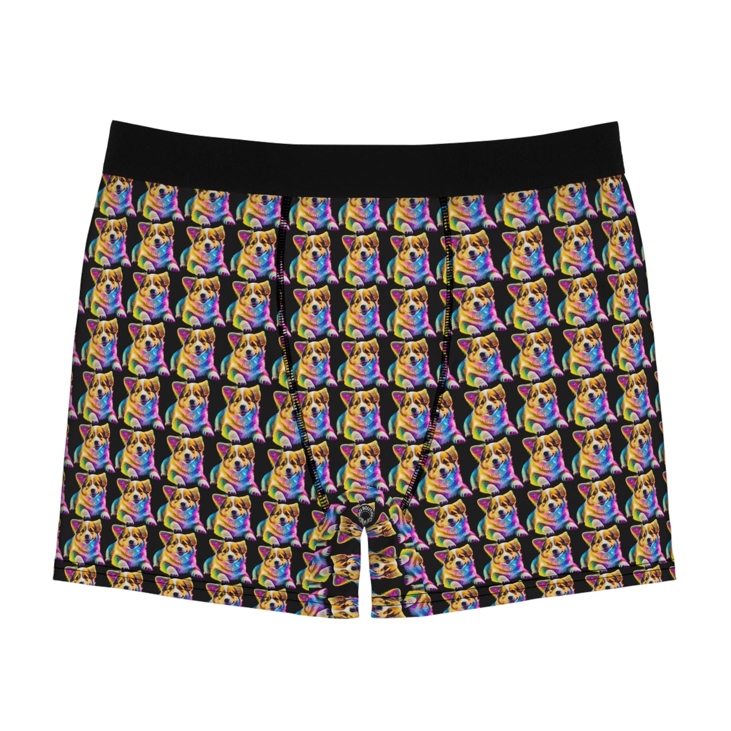 Colorful Corgi Mosaic Boxer Briefs