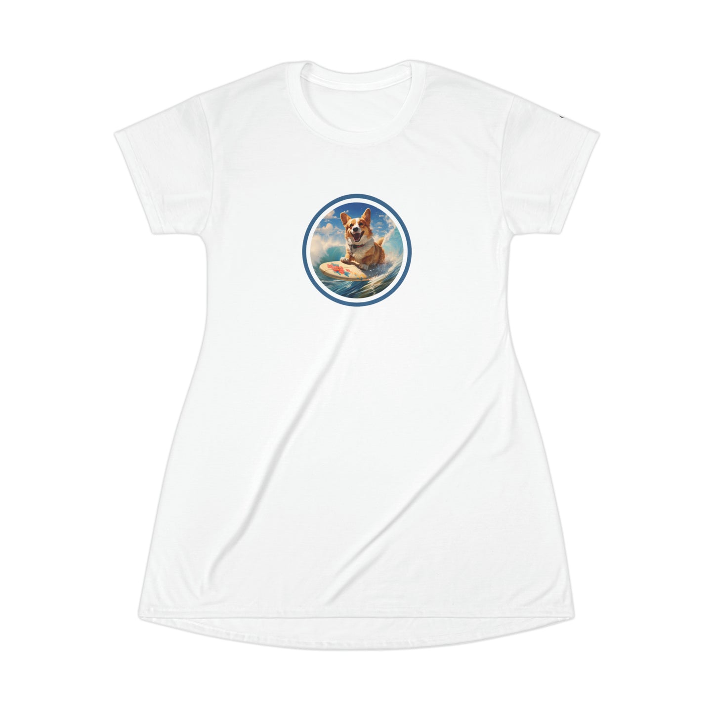 Cowabunga Corgi - T-Shirt Dress