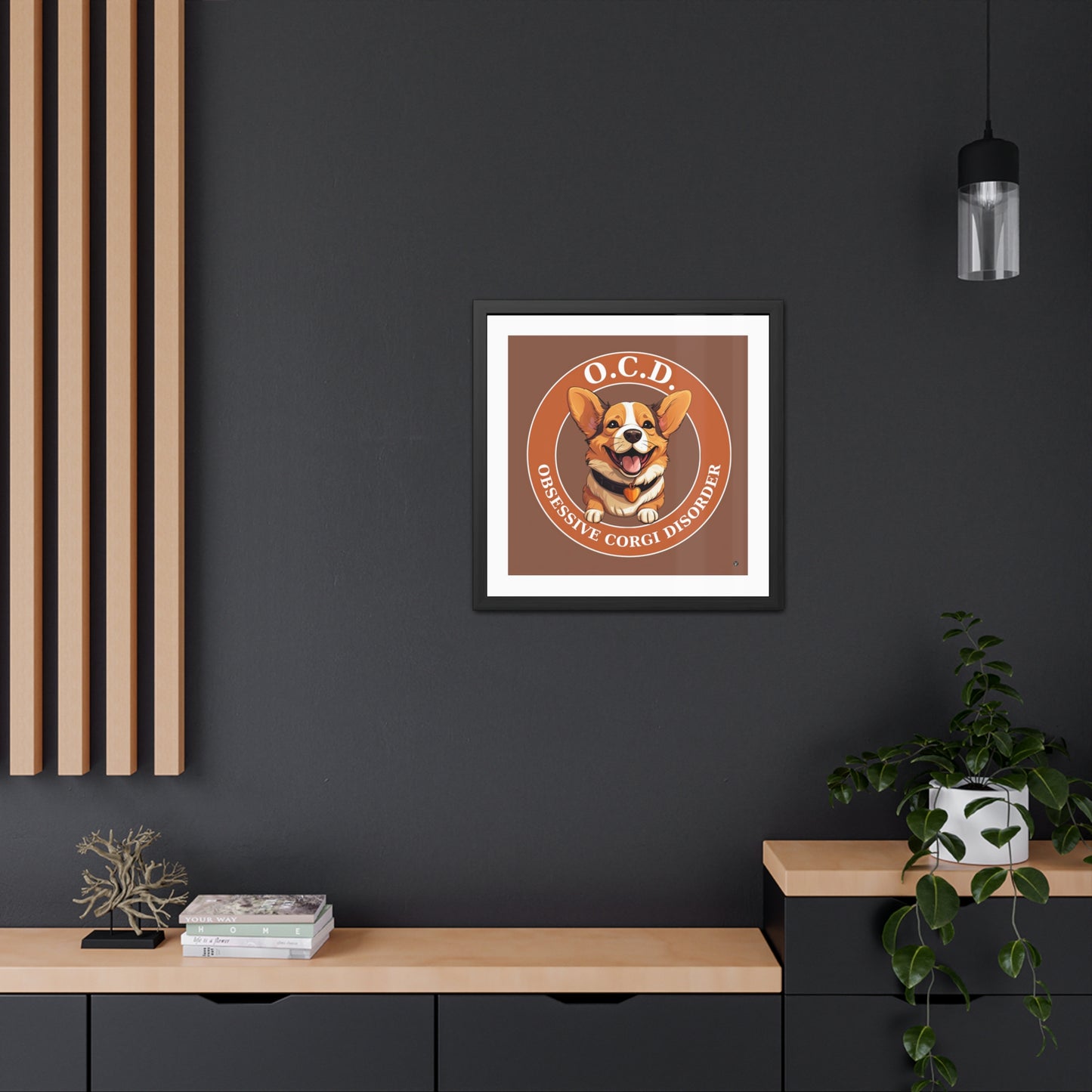 O.C.D. Obsessive Corgi Disorder - Framed Print
