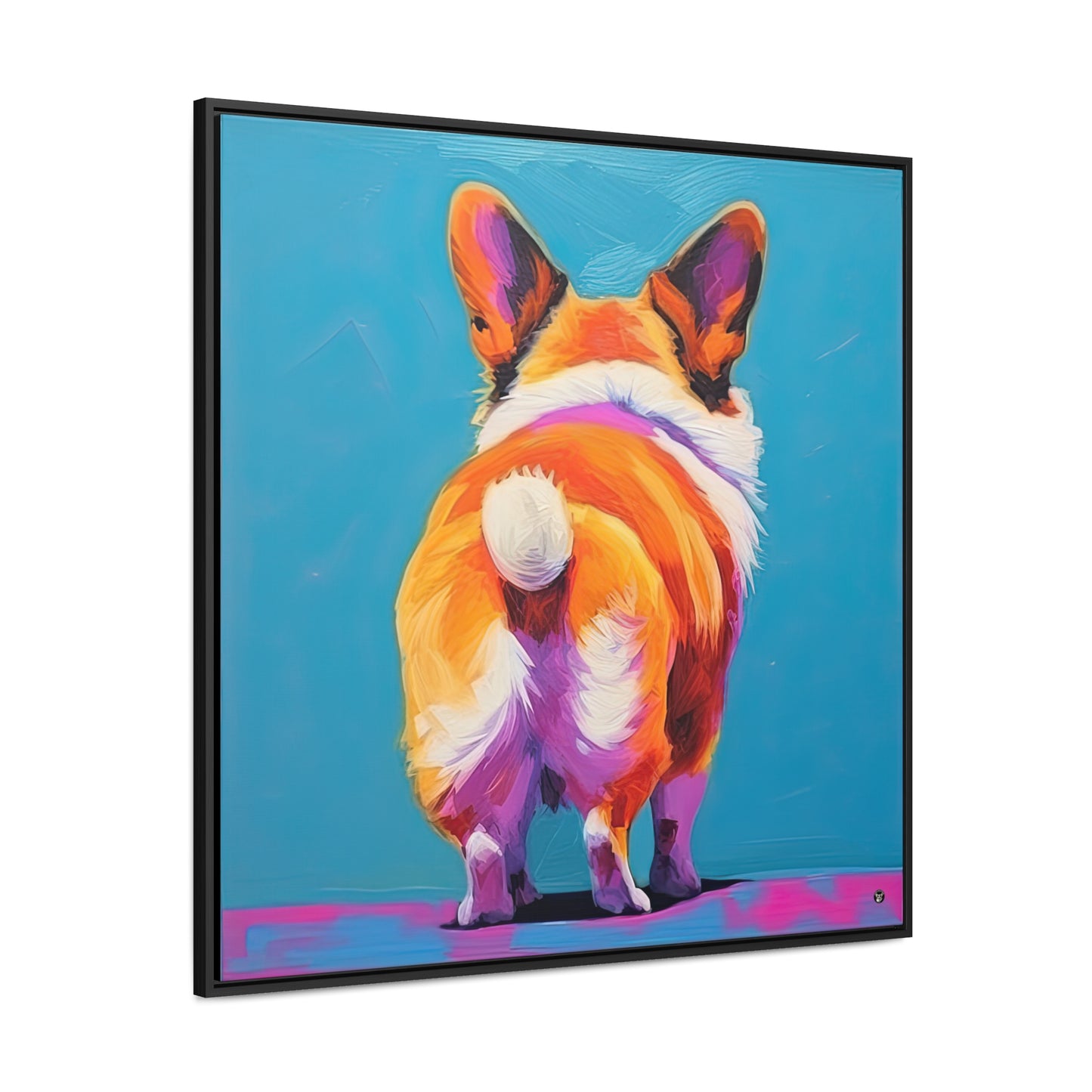 Corgi Butt - Framed on Canvas