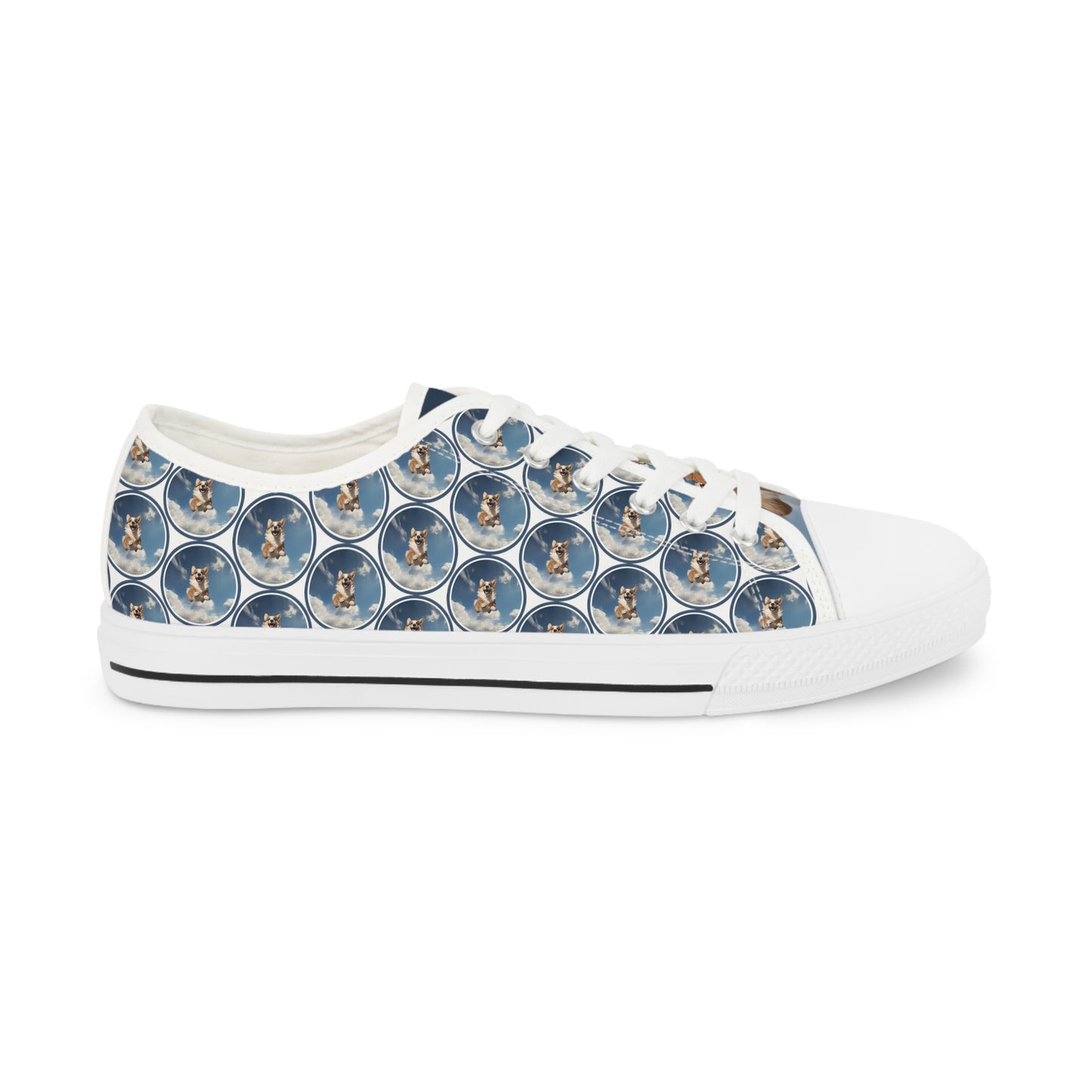 Super Corgi Mosaic - Men's Low Top Sneakers