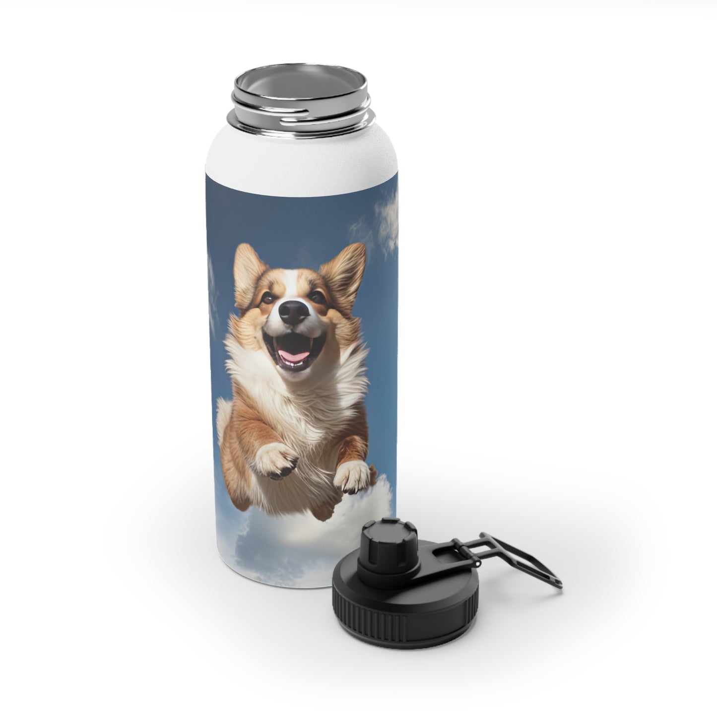 Super Corgi - Water Bottle with Sport Lid