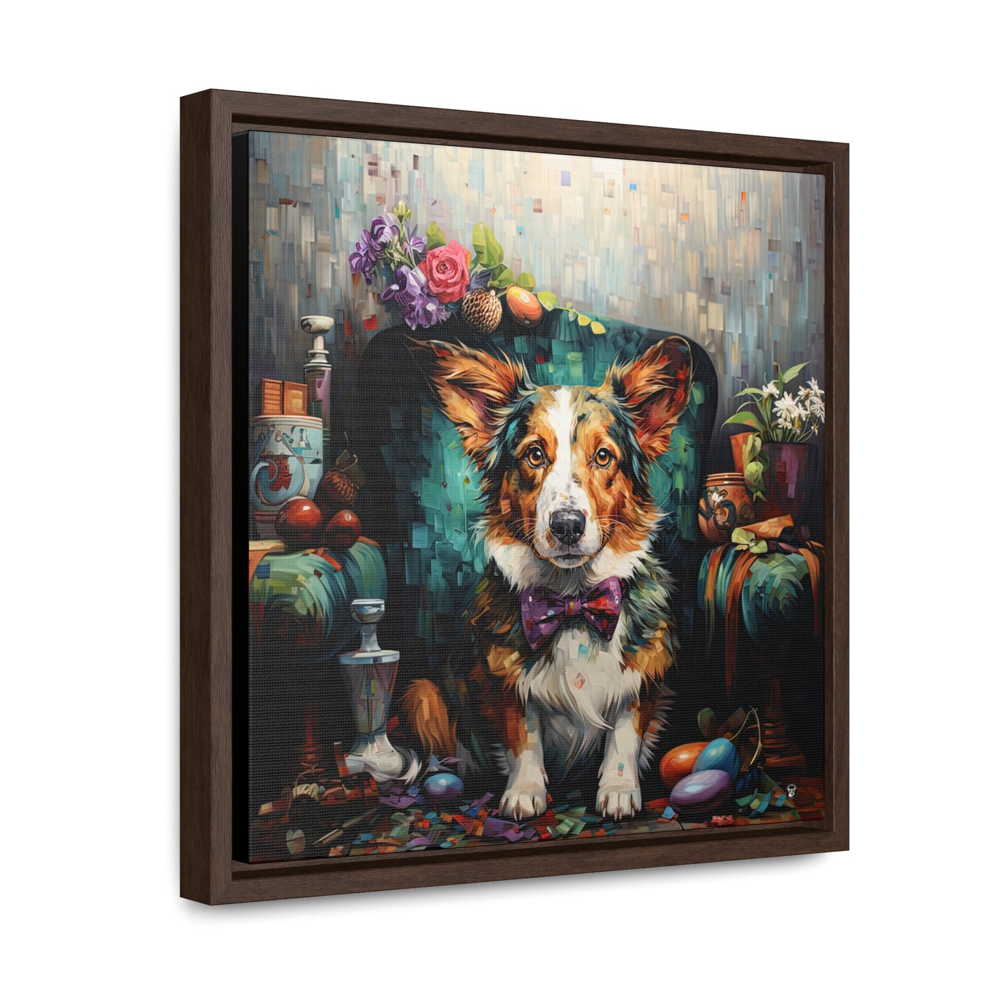Formal Corgi - Framed on Canvas