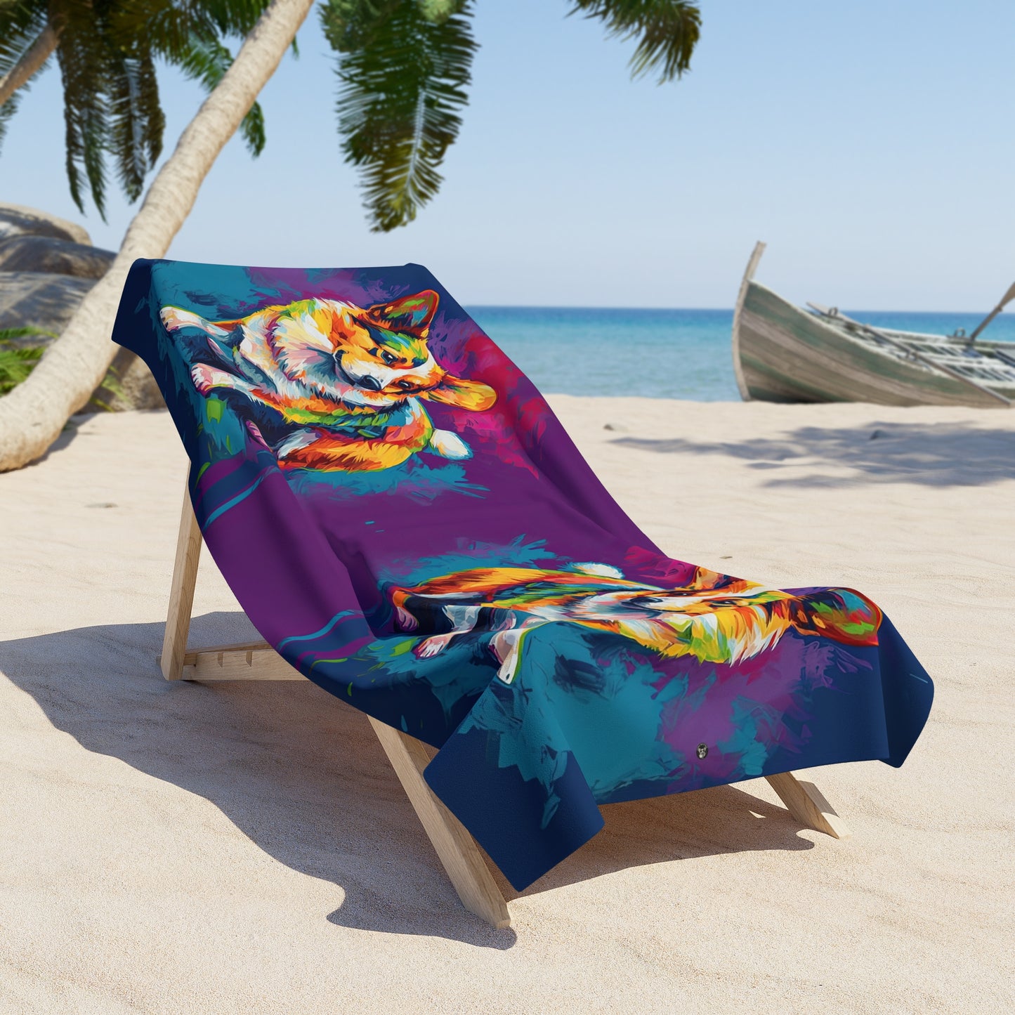 Corgi Scout Beach Towel