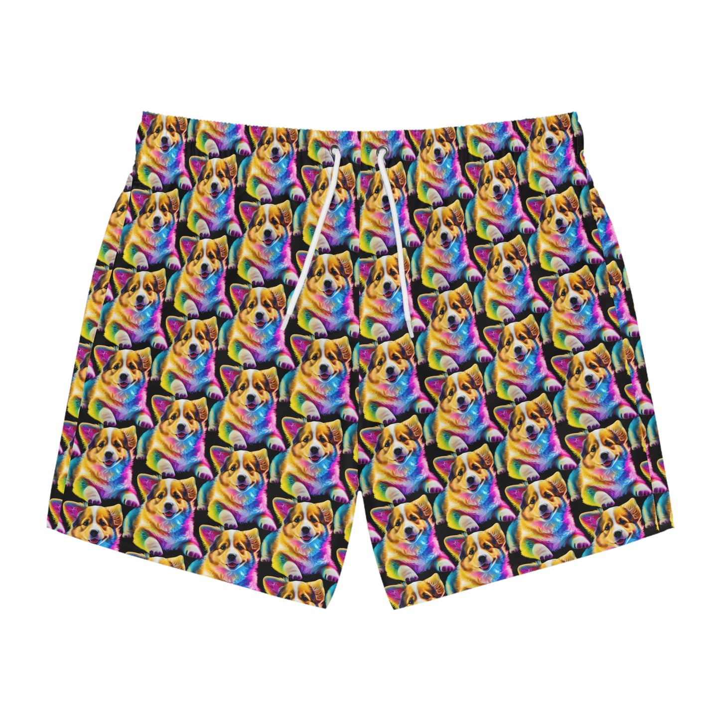 Colorful Corgi - Swim Trunks